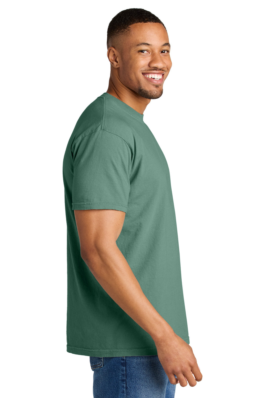 COMFORT COLORS Heavyweight Ring Spun Tee. 1717 - Light Green - side