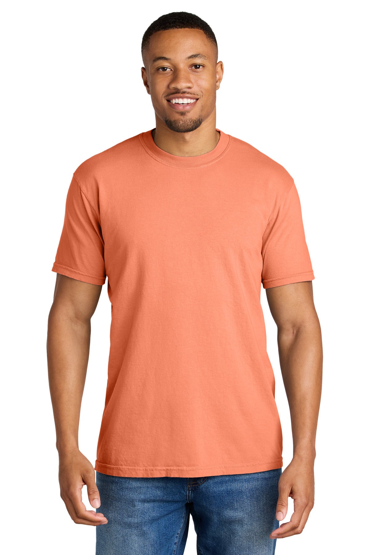 COMFORT COLORS Heavyweight Ring Spun Tee. 1717 - Melon - front