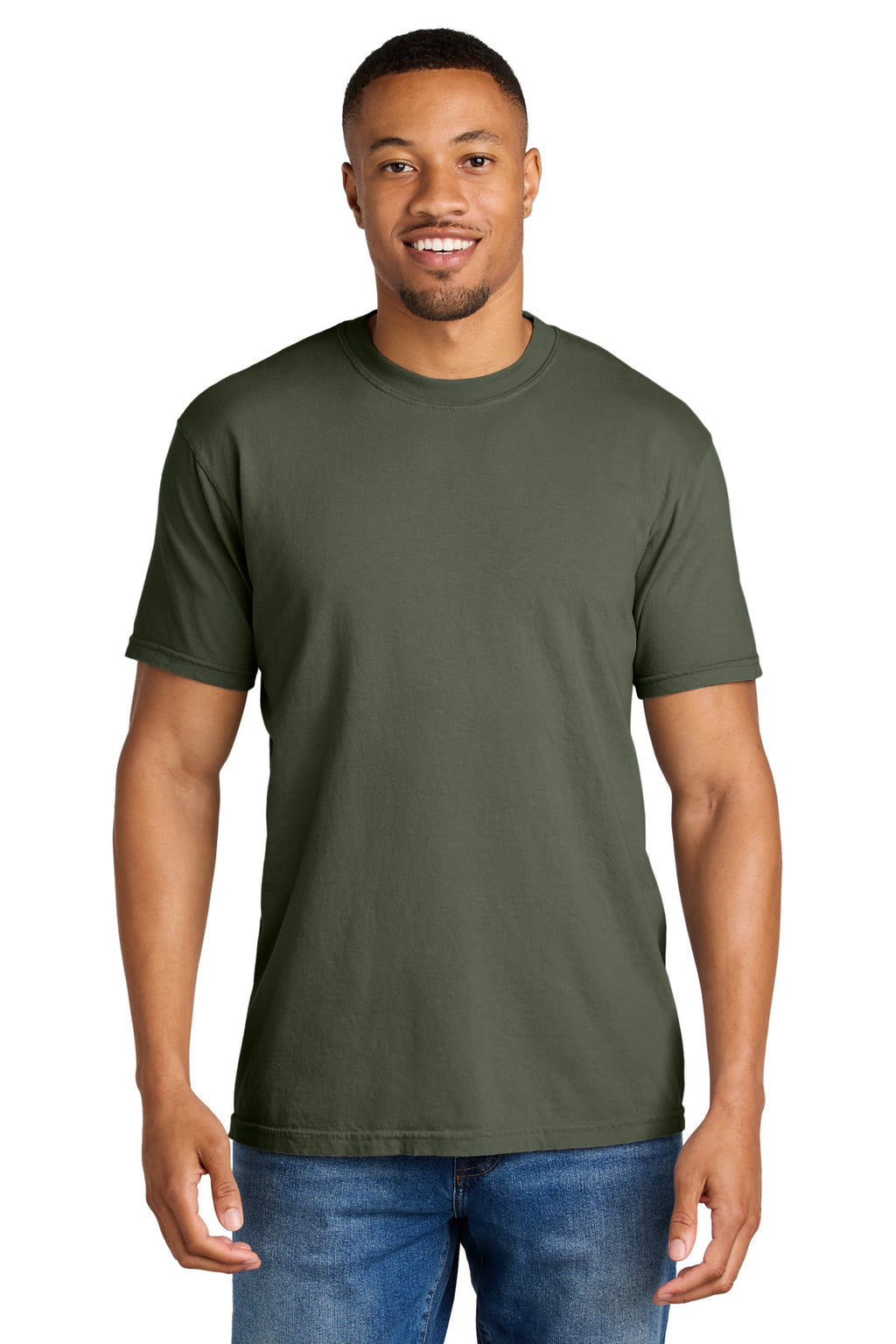 COMFORT COLORS Heavyweight Ring Spun Tee. 1717 - Moss - front