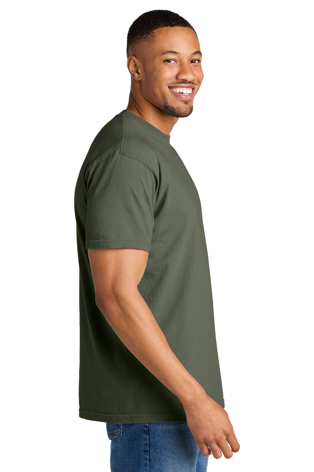 COMFORT COLORS Heavyweight Ring Spun Tee. 1717 - Moss - side
