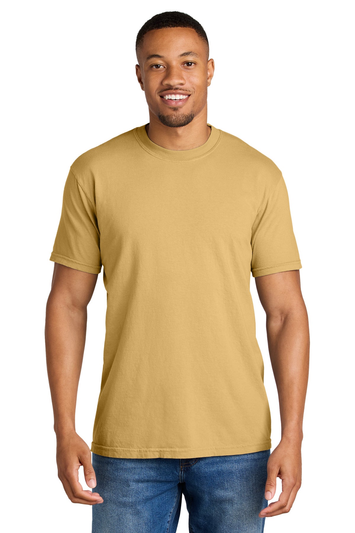 COMFORT COLORS Heavyweight Ring Spun Tee. 1717 - Mustard - front