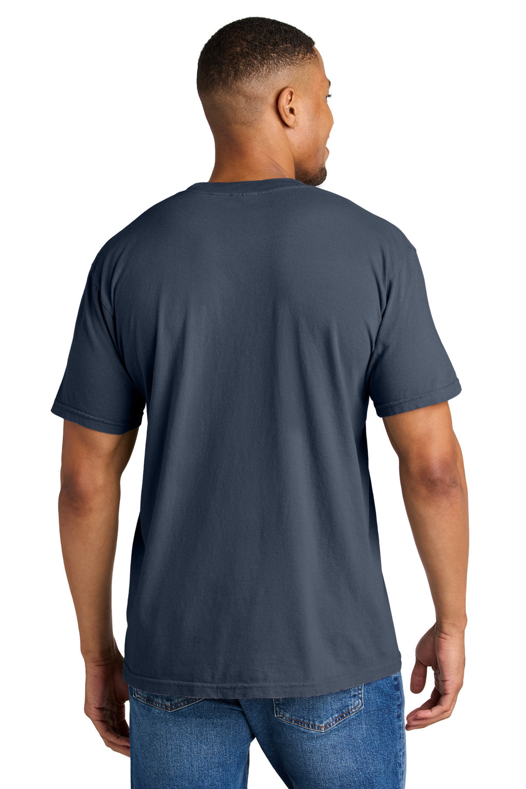 COMFORT COLORS Heavyweight Ring Spun Tee. 1717 - Navy - back