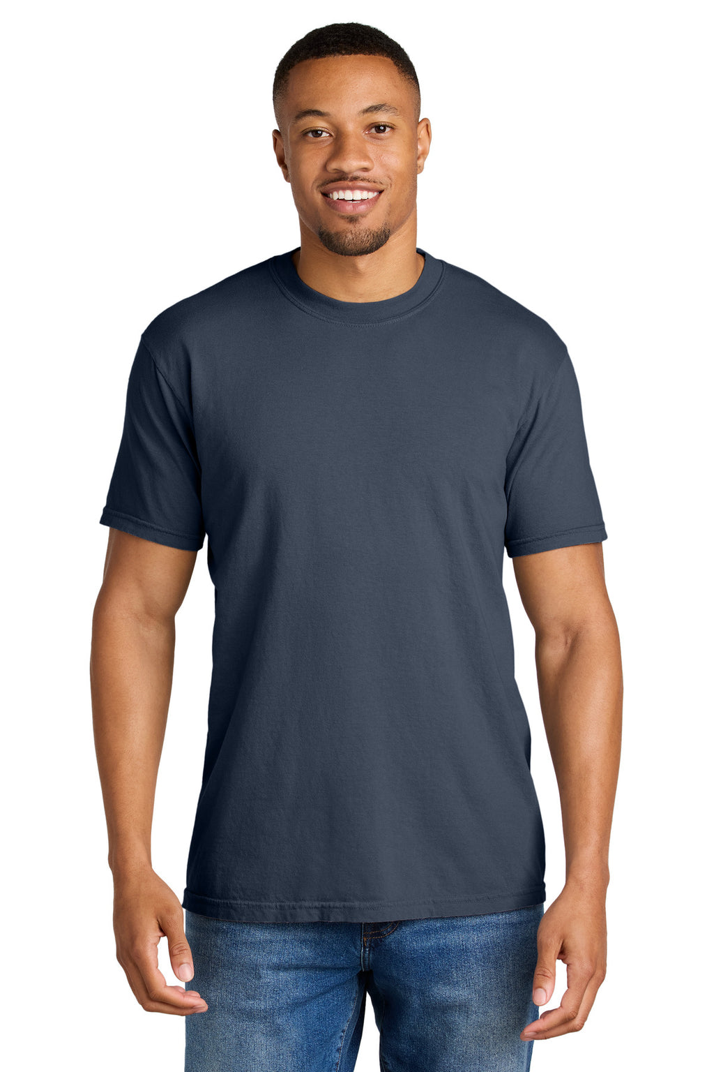 COMFORT COLORS Heavyweight Ring Spun Tee. 1717 - Navy - front