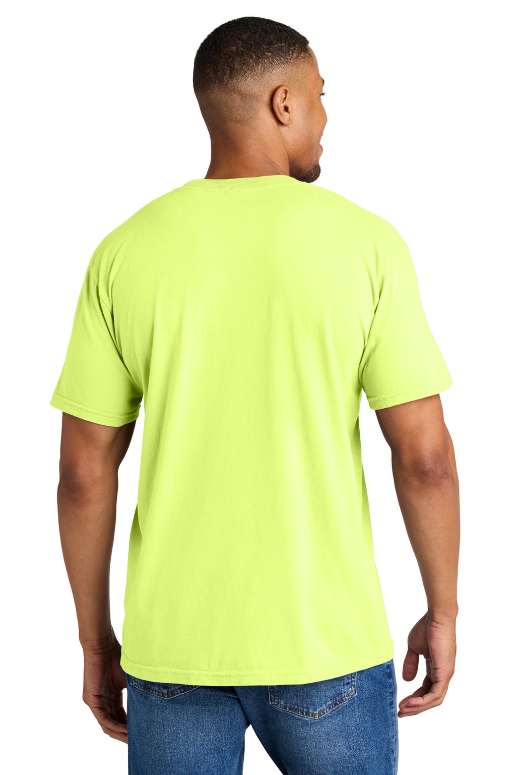 COMFORT COLORS Heavyweight Ring Spun Tee. 1717 - Neon Lemon - back