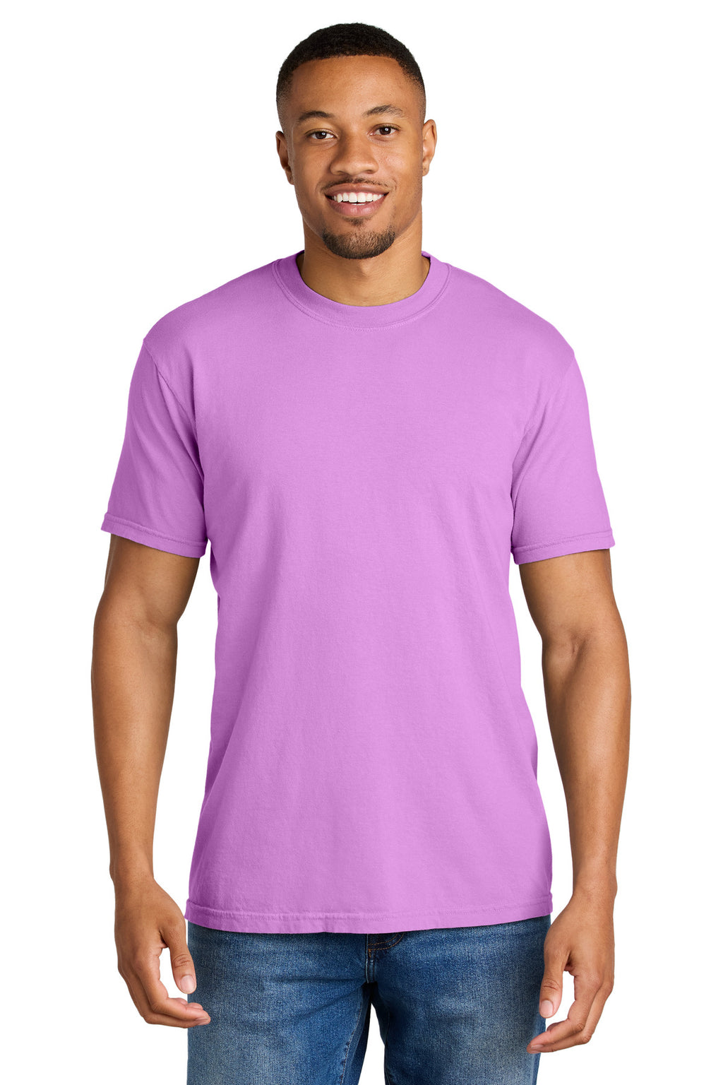 COMFORT COLORS Heavyweight Ring Spun Tee. 1717 - Neon Violet - front
