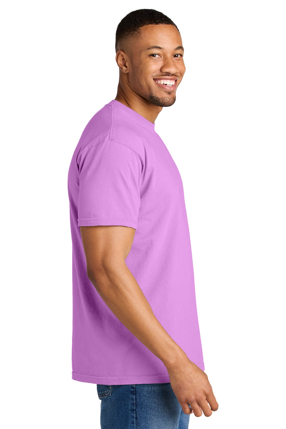COMFORT COLORS Heavyweight Ring Spun Tee. 1717 - Neon Violet - side