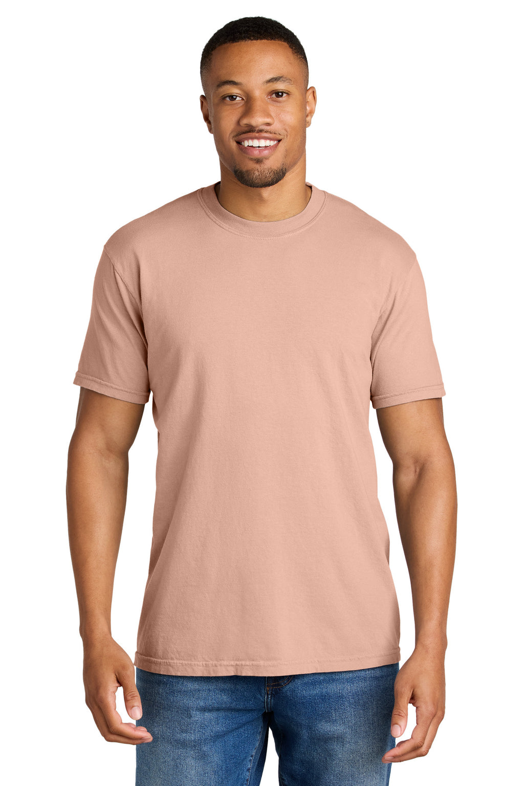 COMFORT COLORS Heavyweight Ring Spun Tee. 1717 - Peachy - front