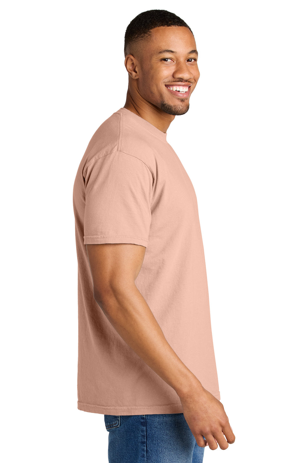 COMFORT COLORS Heavyweight Ring Spun Tee. 1717 - Peachy - side