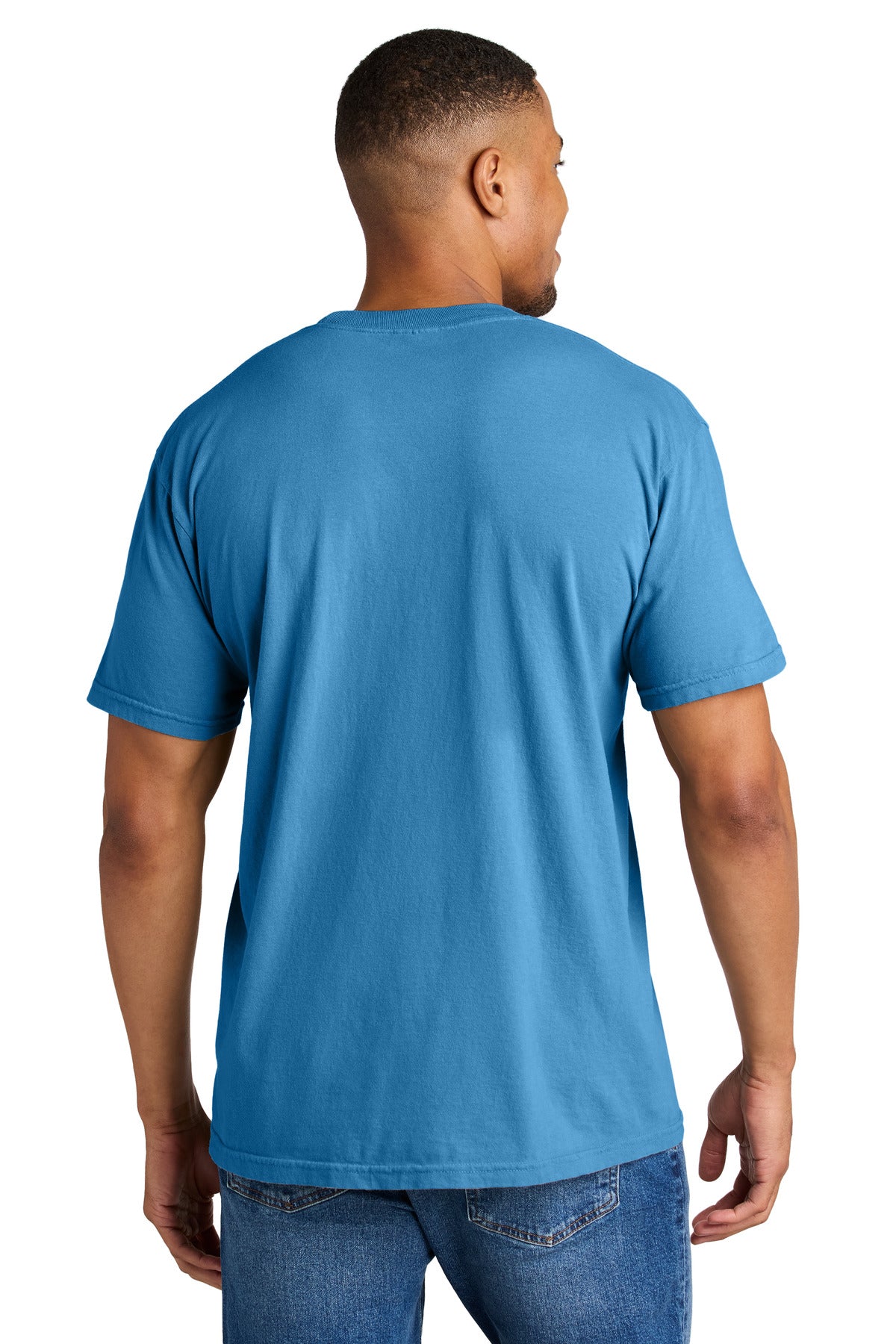 COMFORT COLORS Heavyweight Ring Spun Tee. 1717 - Royal Caribe - back