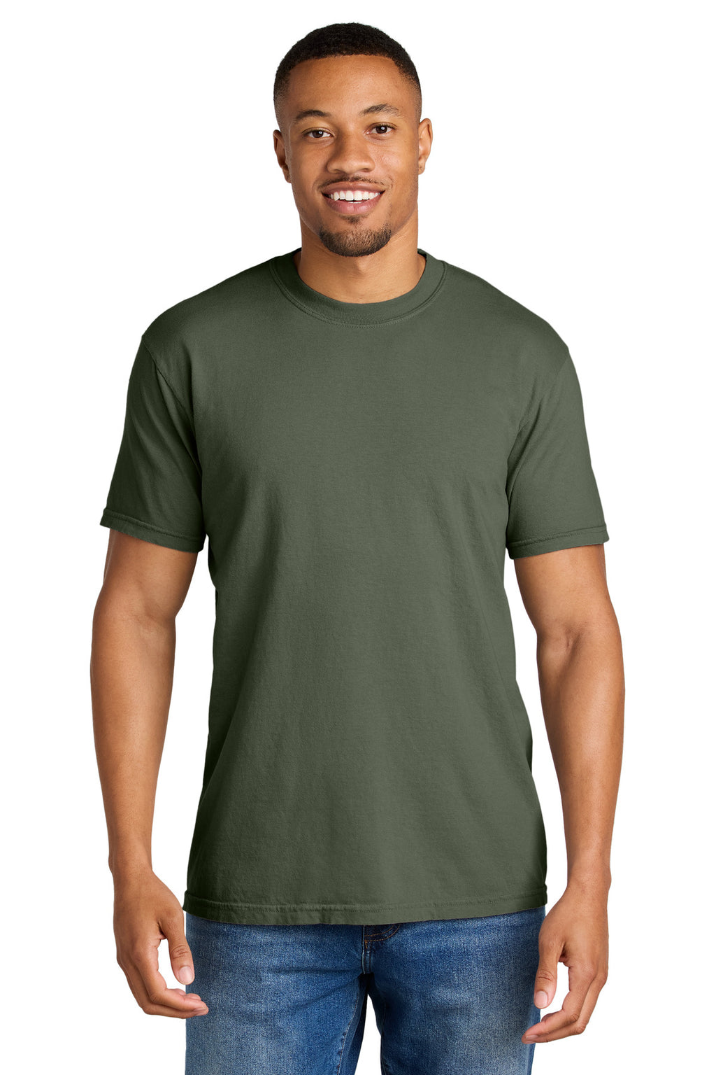 COMFORT COLORS Heavyweight Ring Spun Tee. 1717 - Sage - front
