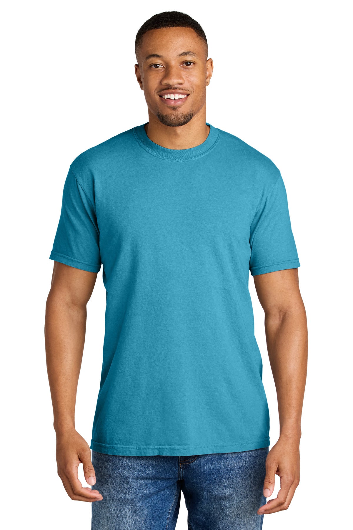COMFORT COLORS Heavyweight Ring Spun Tee. 1717 - Sapphire - front