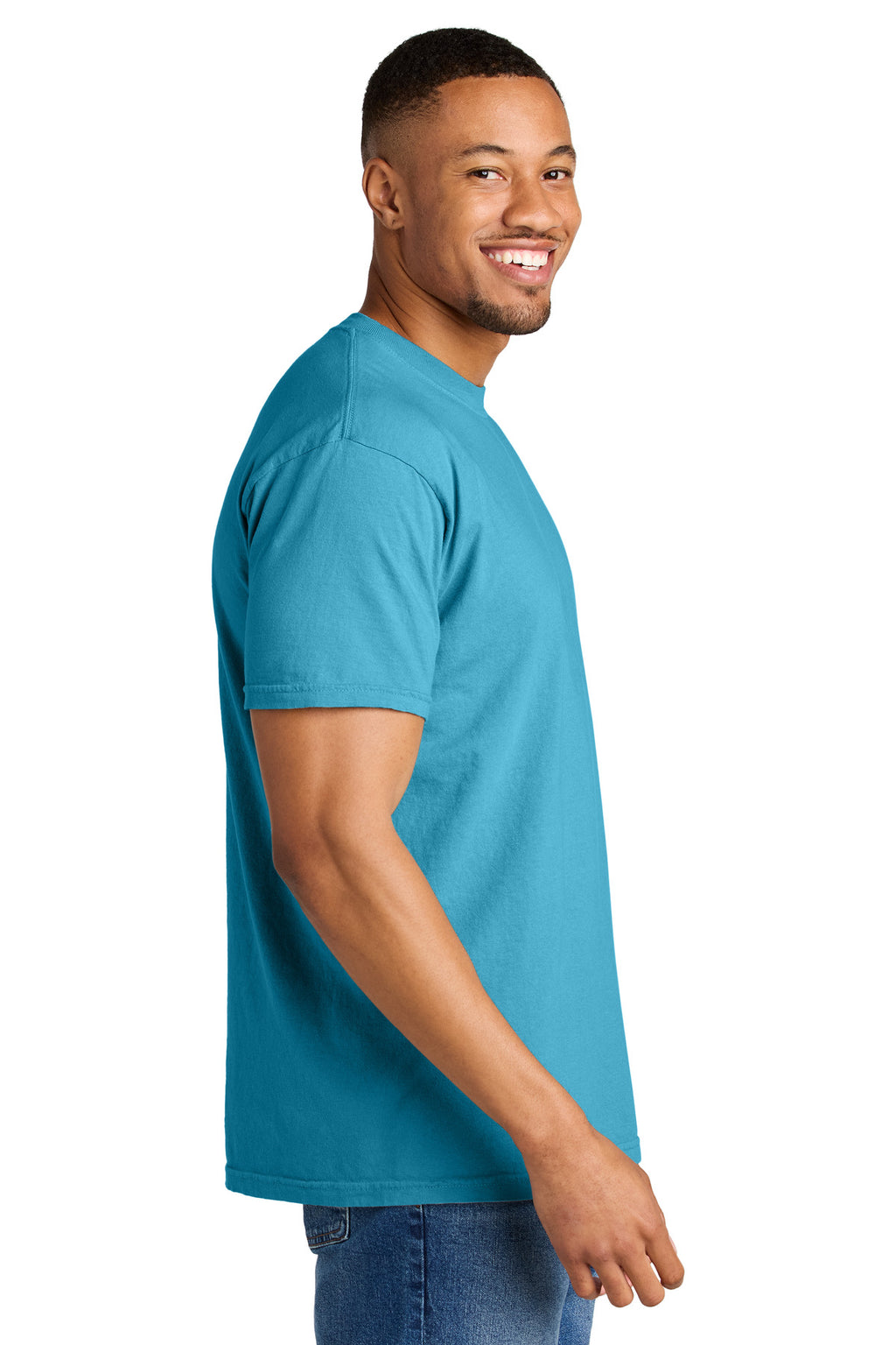 COMFORT COLORS Heavyweight Ring Spun Tee. 1717 - Sapphire - side