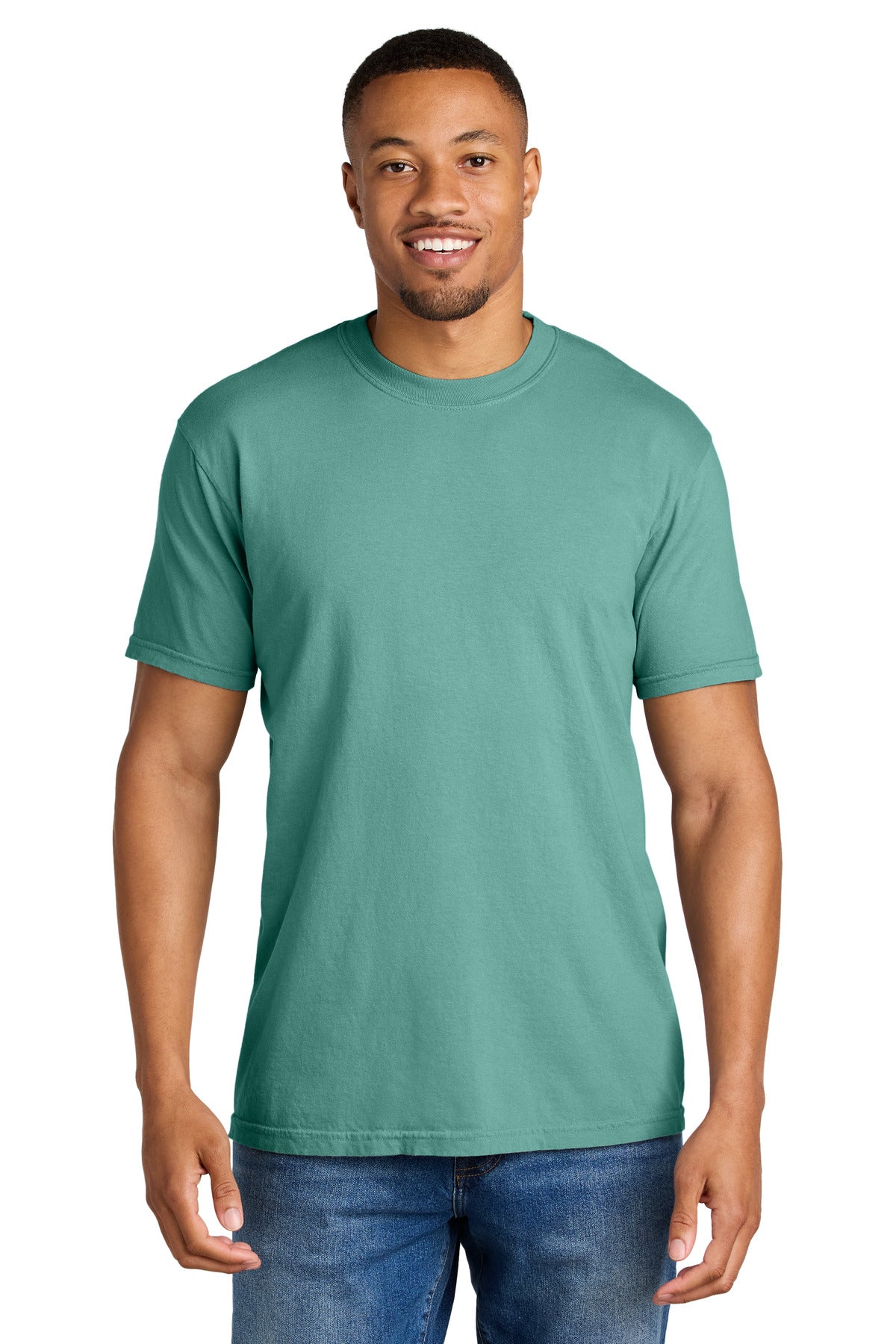 COMFORT COLORS Heavyweight Ring Spun Tee. 1717 - Seafoam - front