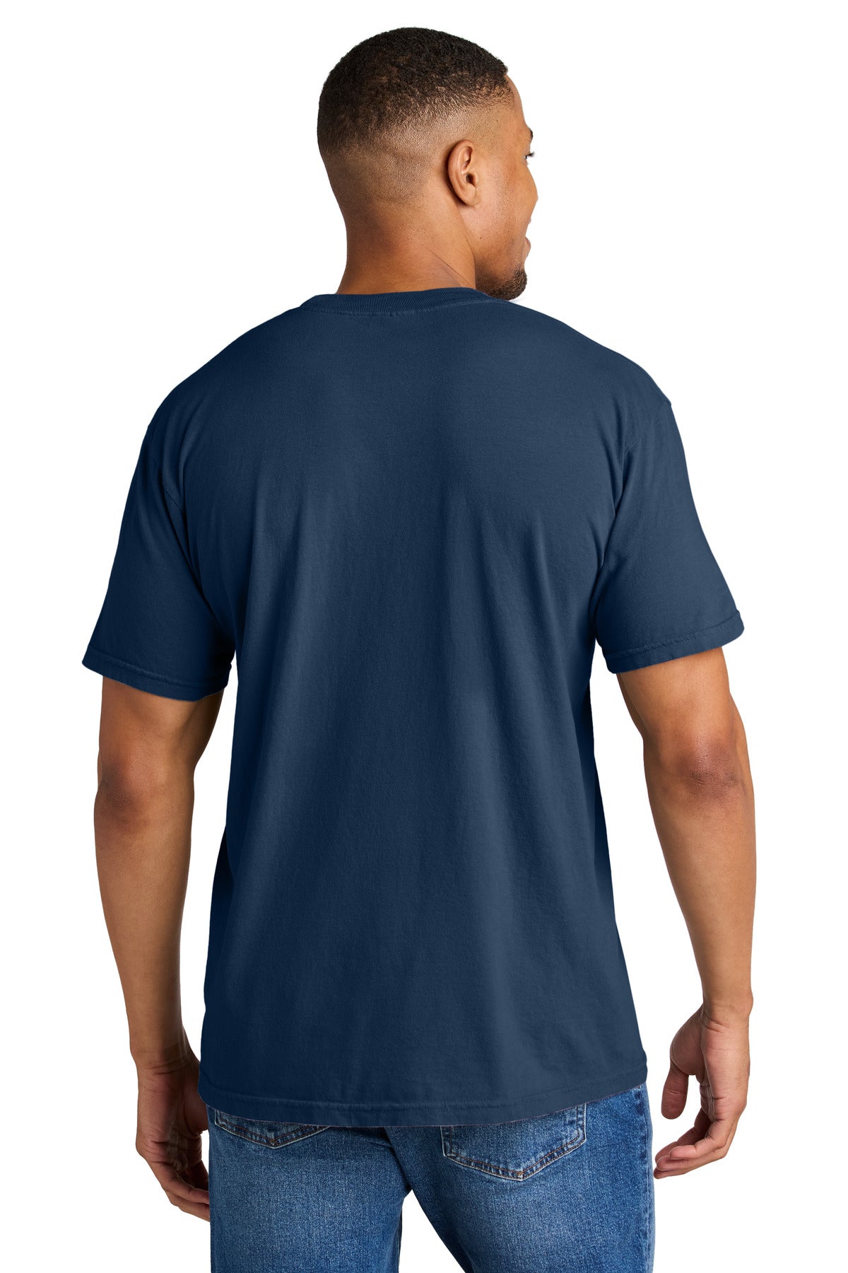 COMFORT COLORS Heavyweight Ring Spun Tee. 1717 - True Navy - back