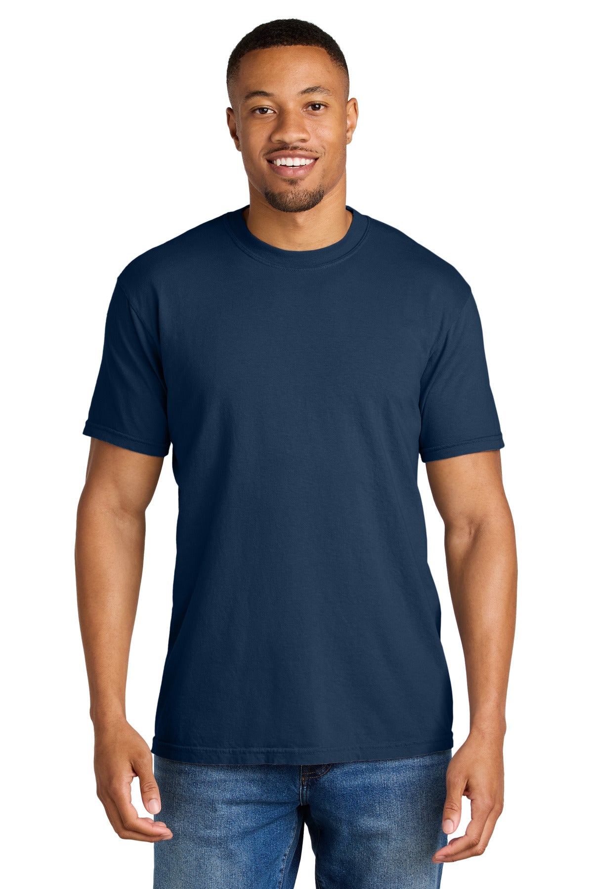 COMFORT COLORS Heavyweight Ring Spun Tee. 1717 - True Navy - front