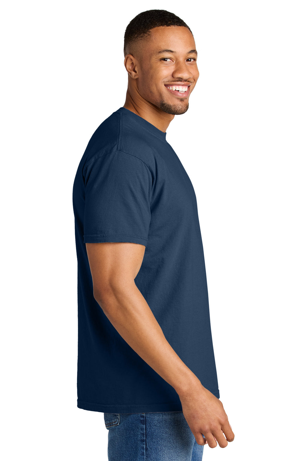 COMFORT COLORS Heavyweight Ring Spun Tee. 1717 - True Navy - side