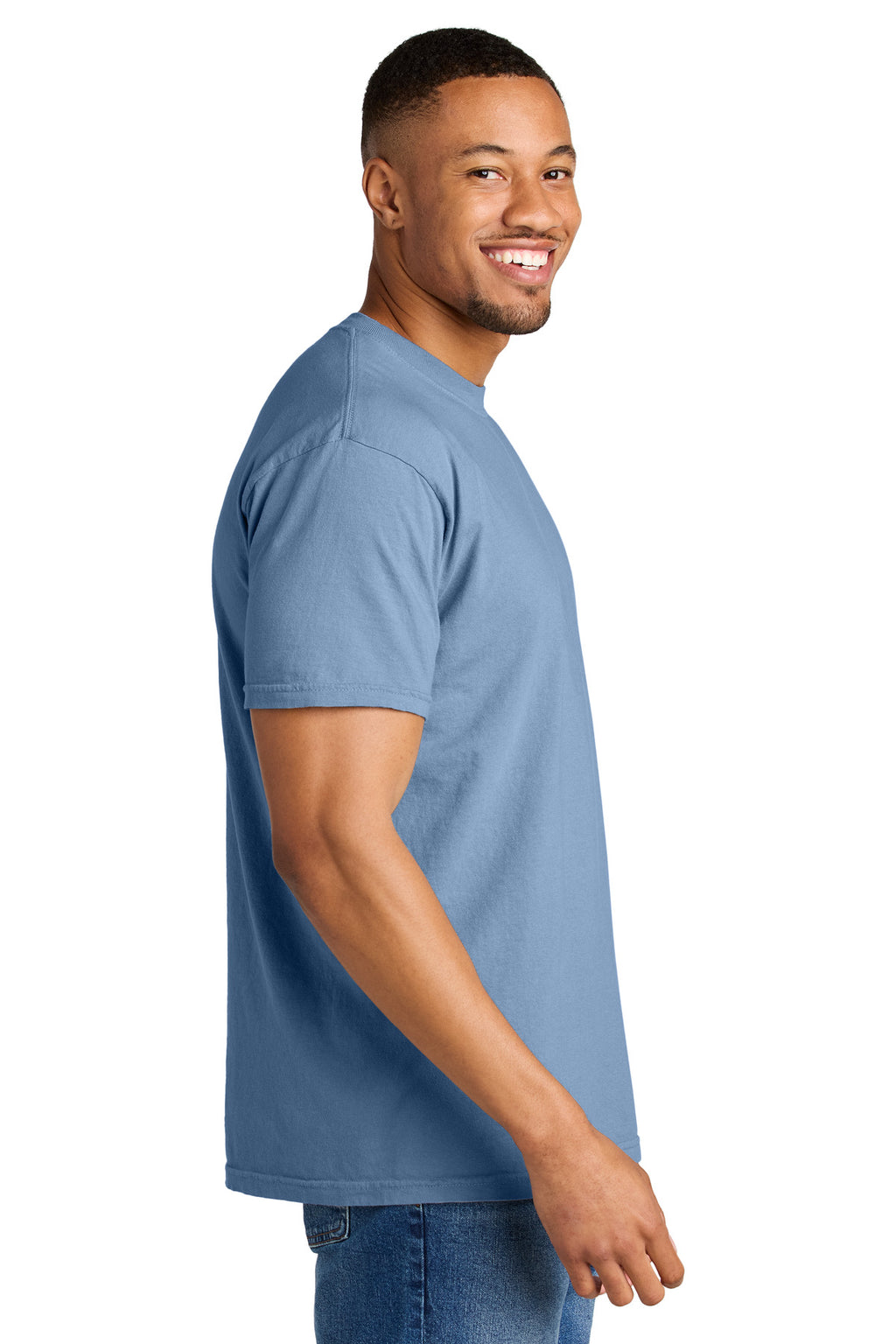 COMFORT COLORS Heavyweight Ring Spun Tee. 1717 - Washed Denim - side