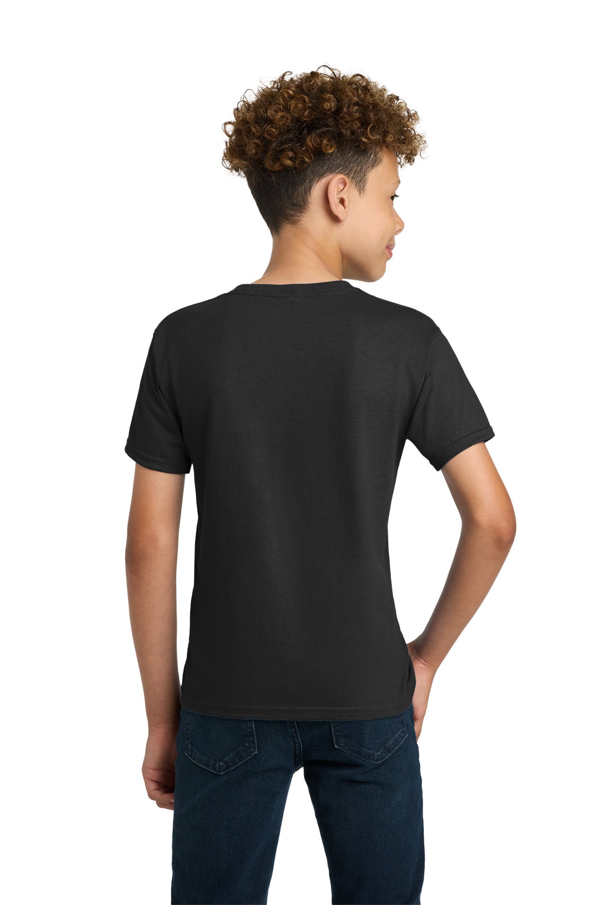 Gildan - Youth Ultra Cotton 100% US Cotton T-Shirt. 2000B - Black - back