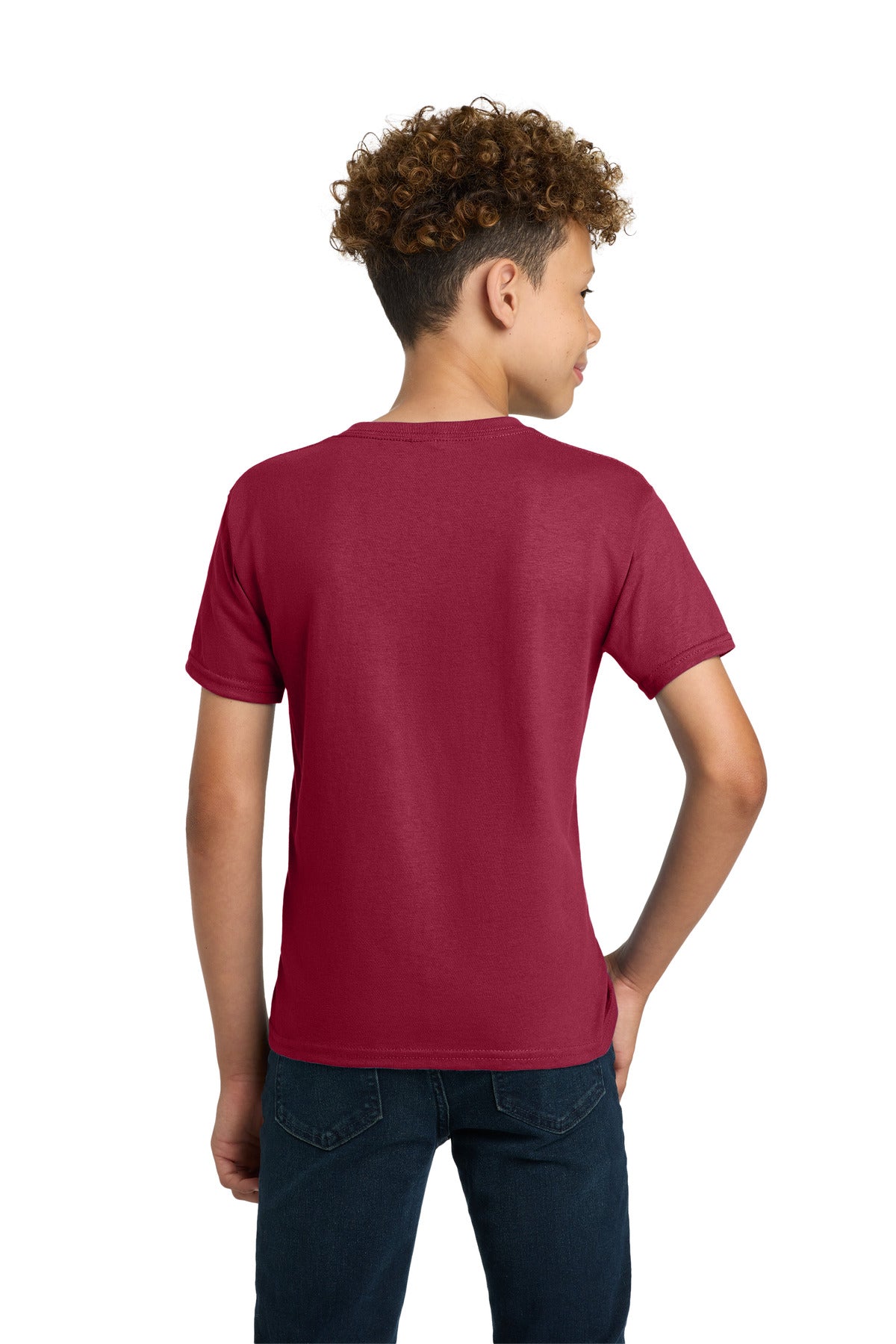 Gildan - Youth Ultra Cotton 100% US Cotton T-Shirt. 2000B - Cardinal Red - back