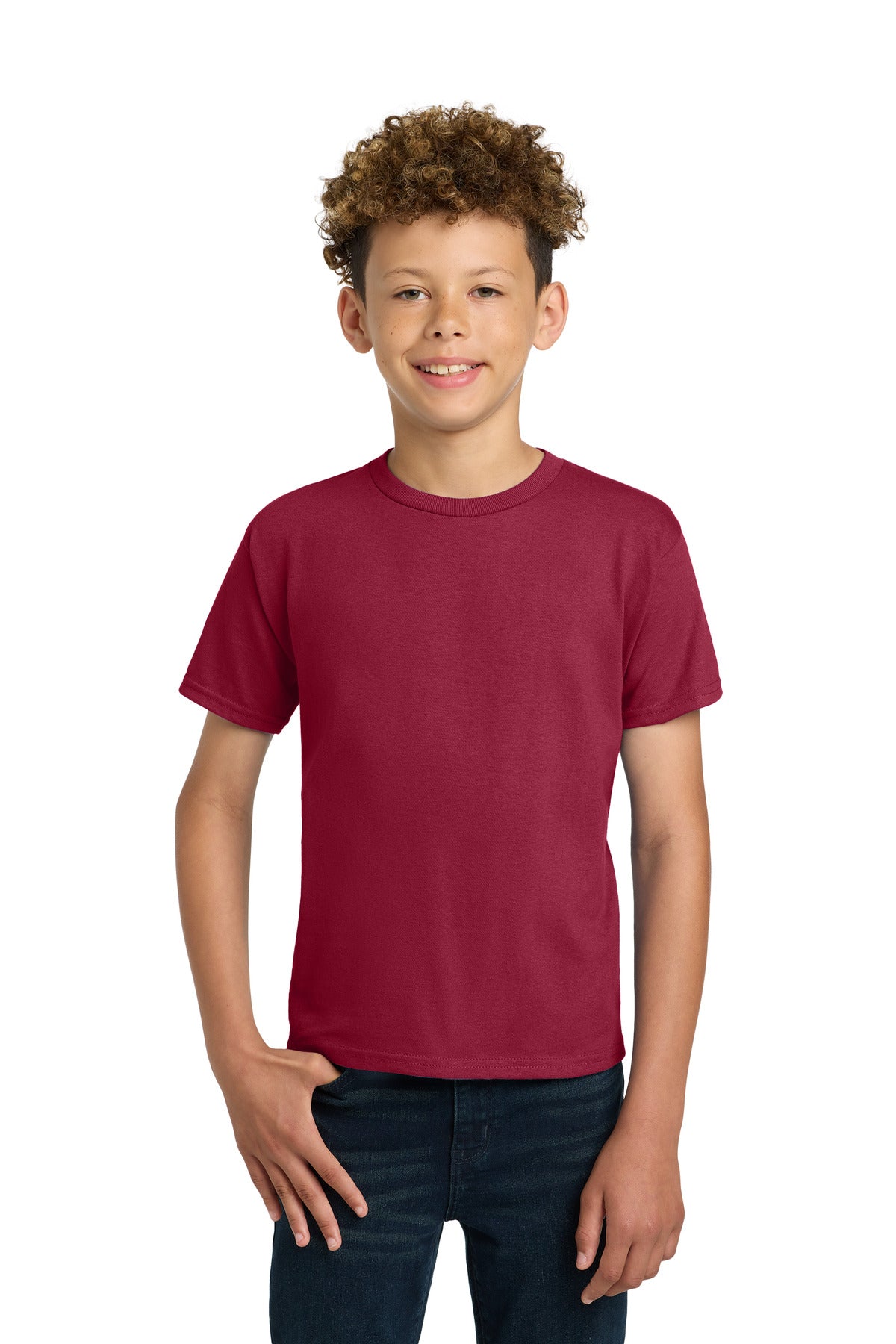 Gildan - Youth Ultra Cotton 100% US Cotton T-Shirt. 2000B - Cardinal Red - front
