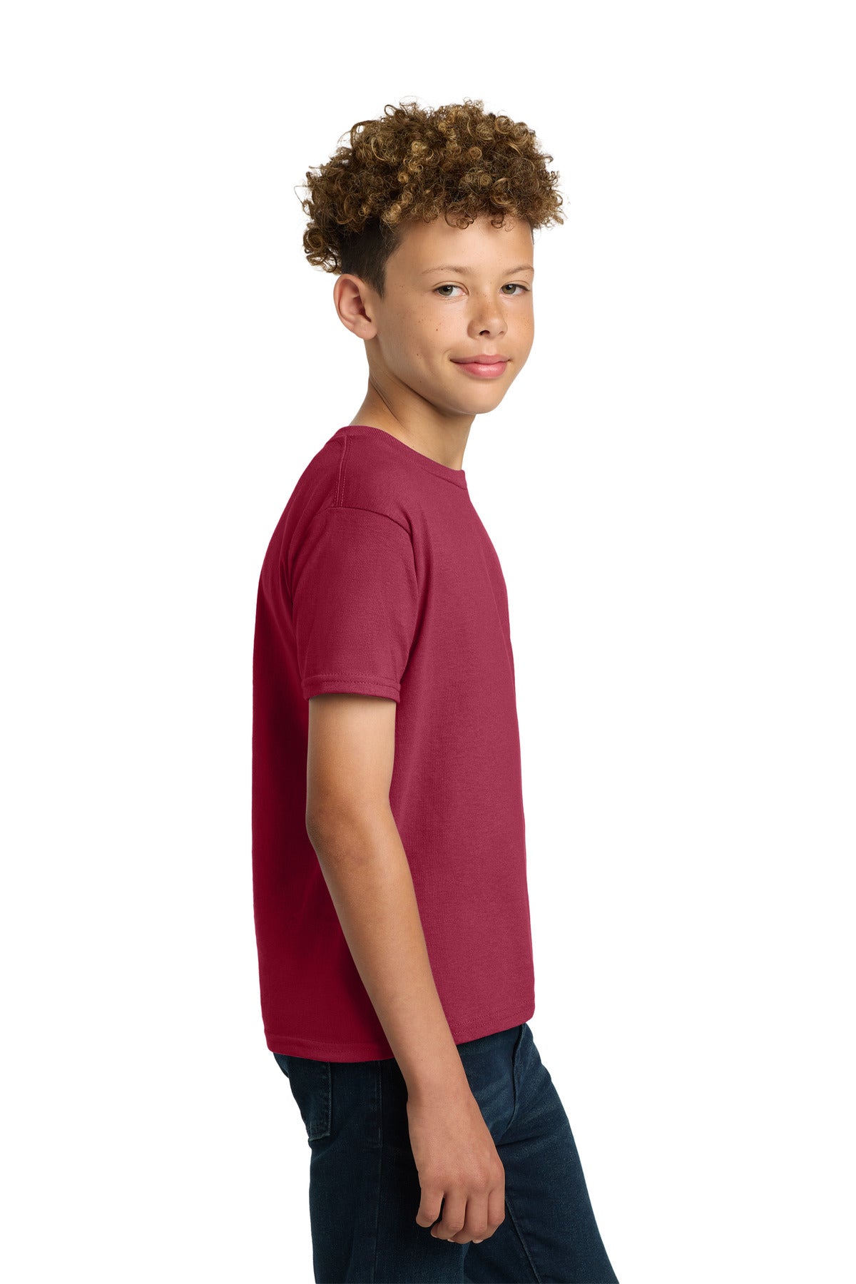 Gildan - Youth Ultra Cotton 100% US Cotton T-Shirt. 2000B - Cardinal Red - side