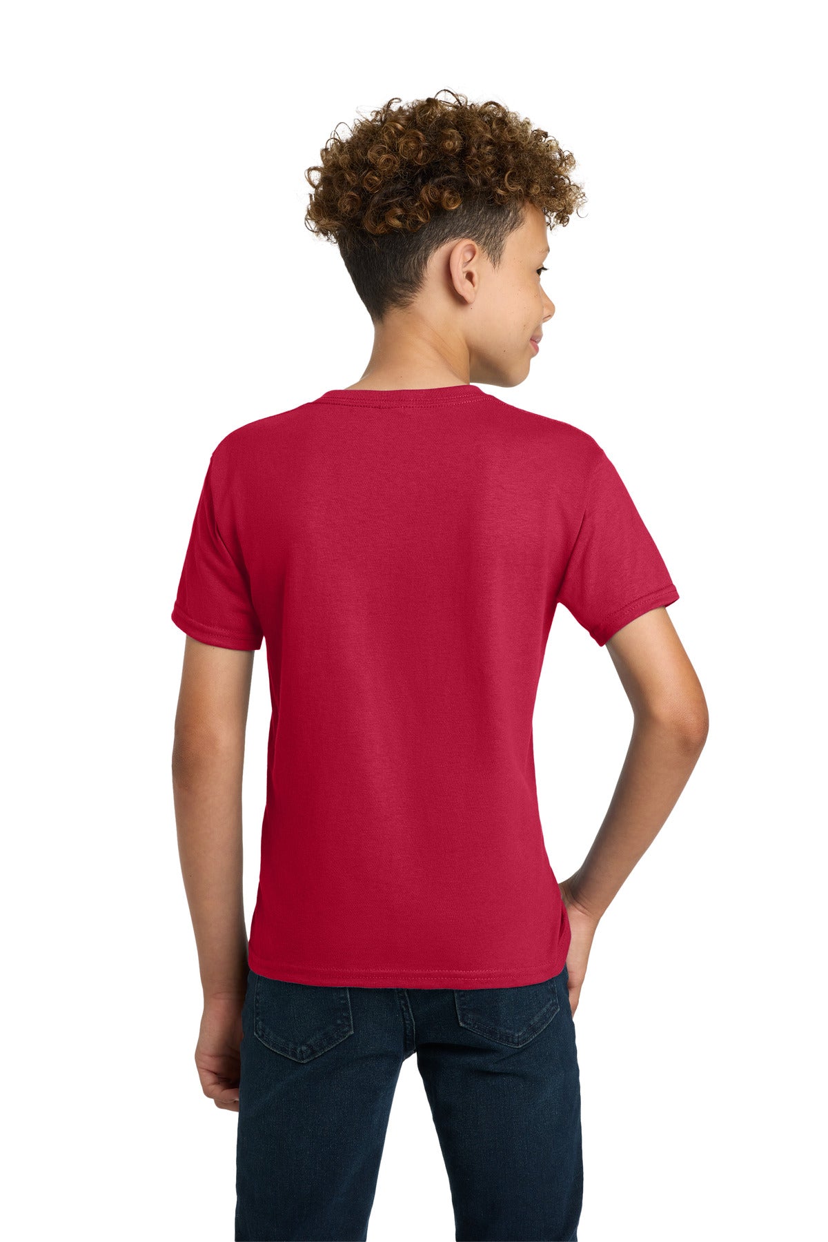 Gildan - Youth Ultra Cotton 100% US Cotton T-Shirt. 2000B - Cherry Red - back