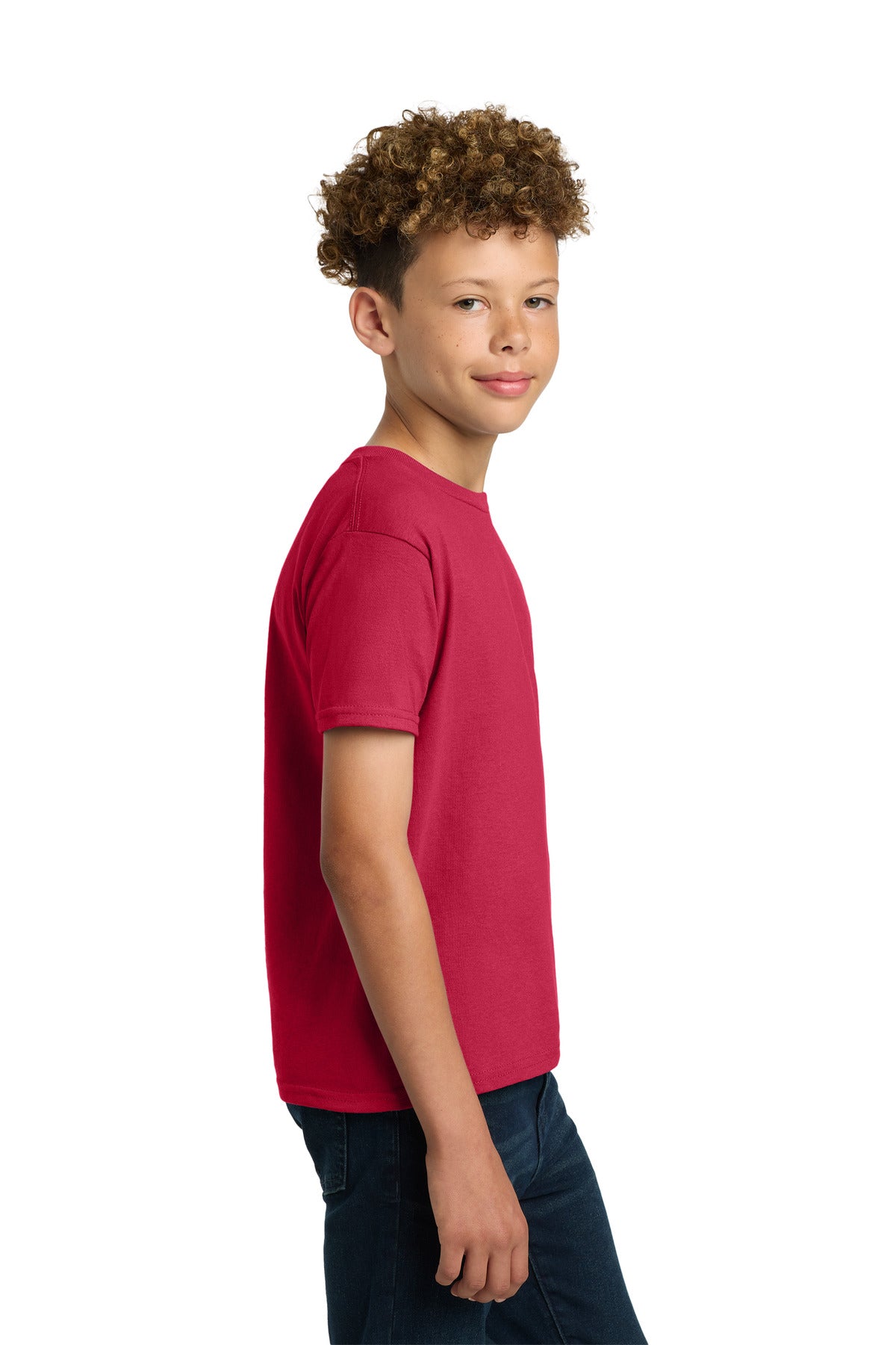 Gildan - Youth Ultra Cotton 100% US Cotton T-Shirt. 2000B - Cherry Red - side