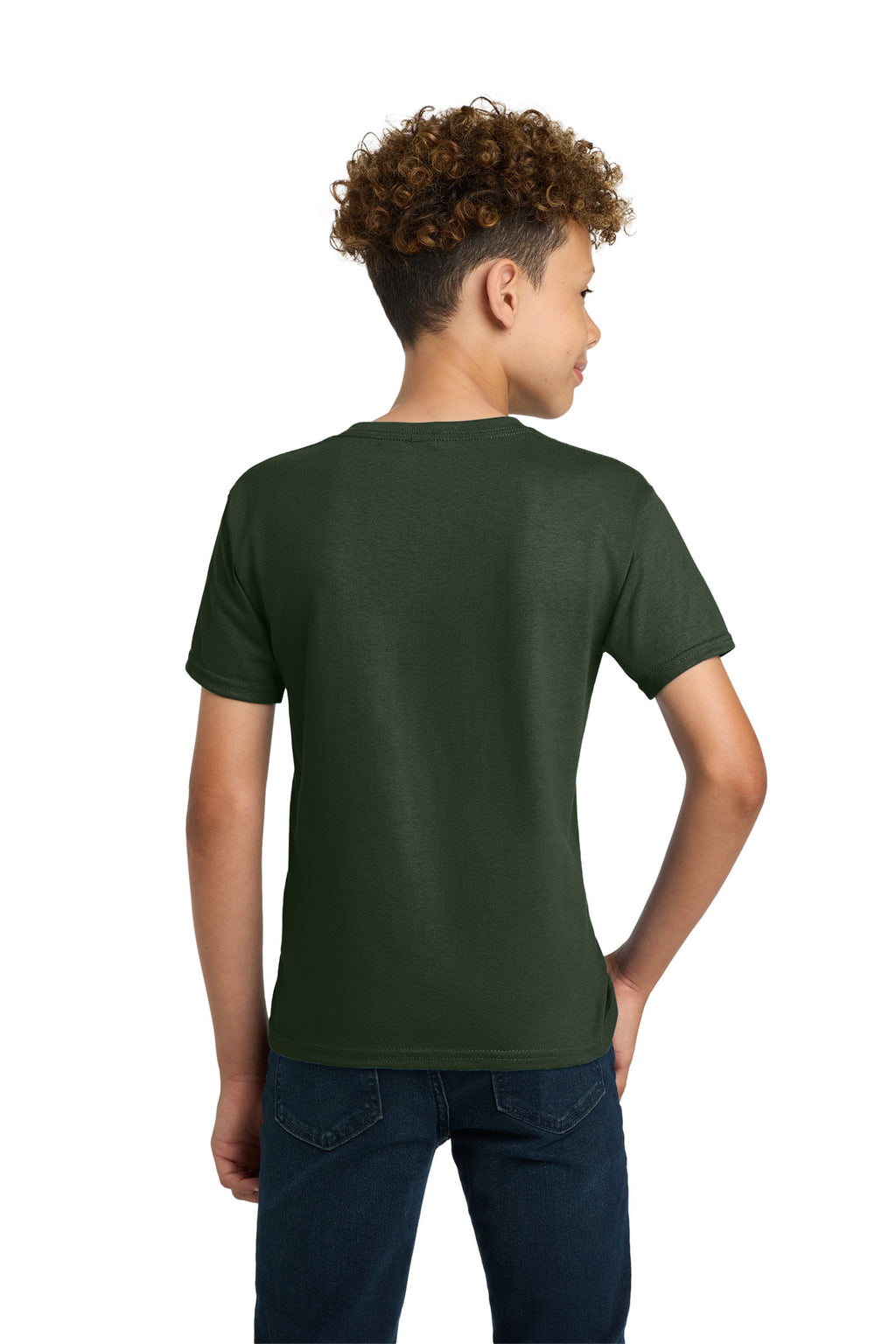 Gildan - Youth Ultra Cotton 100% US Cotton T-Shirt. 2000B - Forest - back