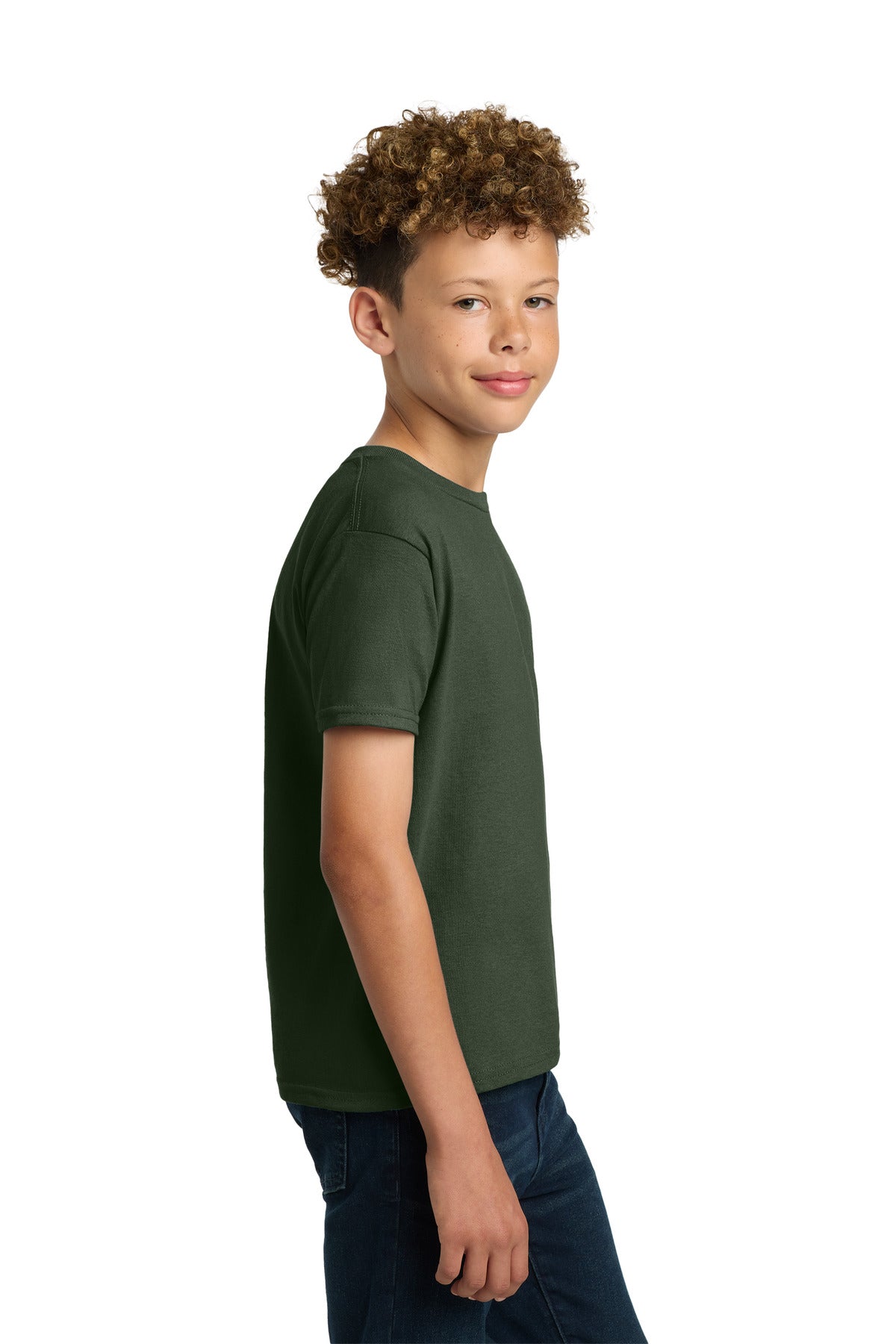 Gildan - Youth Ultra Cotton 100% US Cotton T-Shirt. 2000B - Forest - side