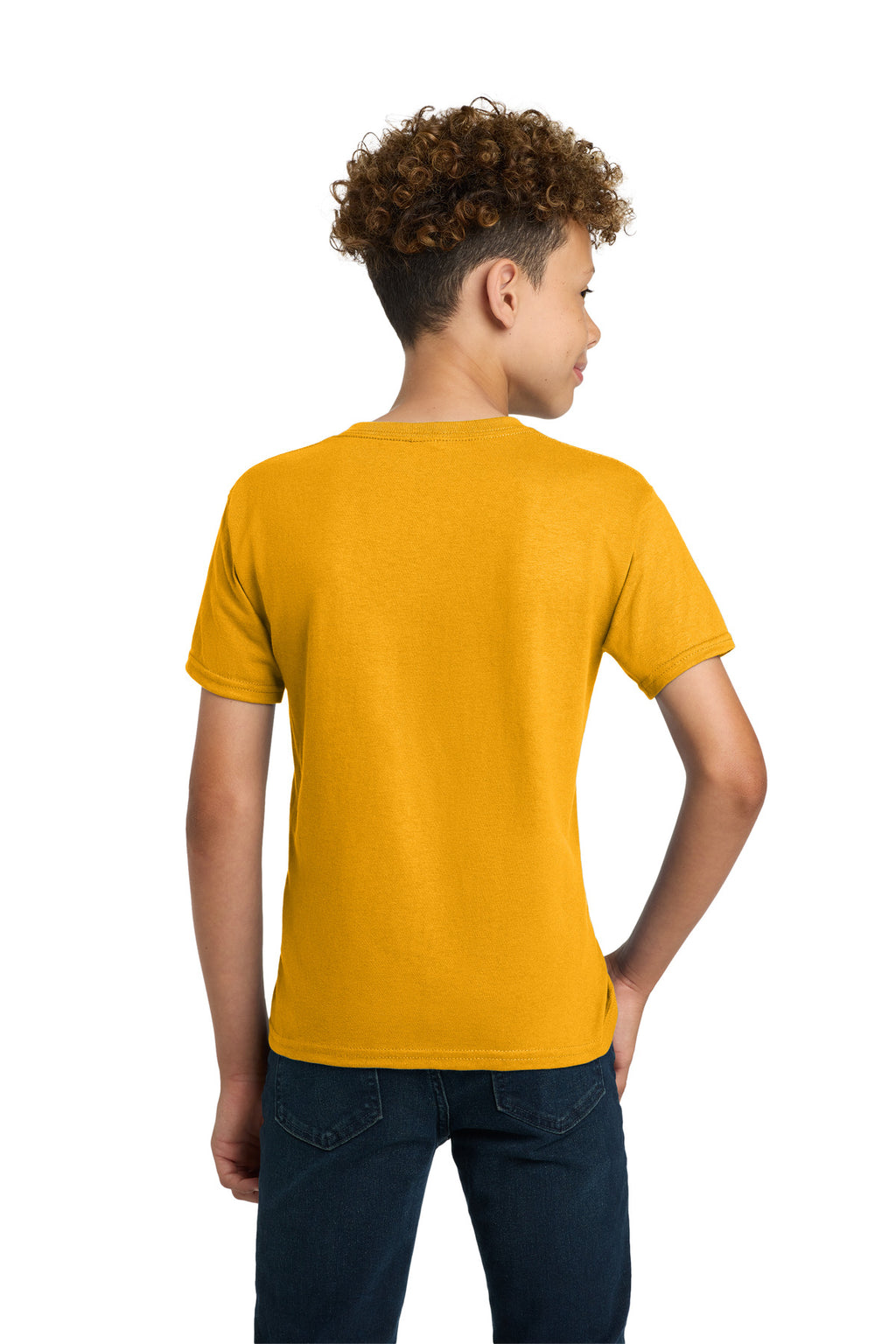 Gildan - Youth Ultra Cotton 100% US Cotton T-Shirt. 2000B - Gold - back