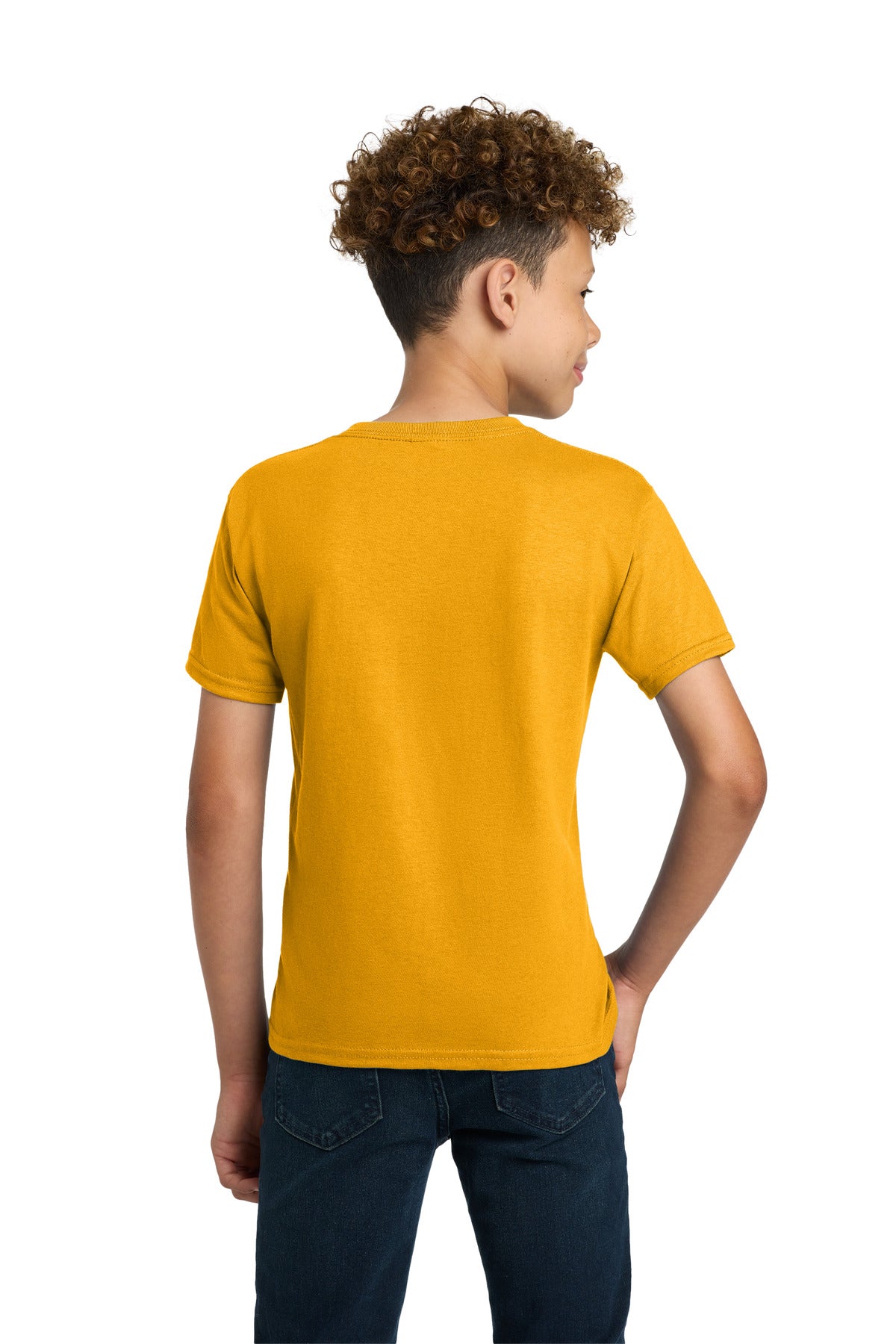 Gildan - Youth Ultra Cotton 100% US Cotton T-Shirt. 2000B - Gold - back