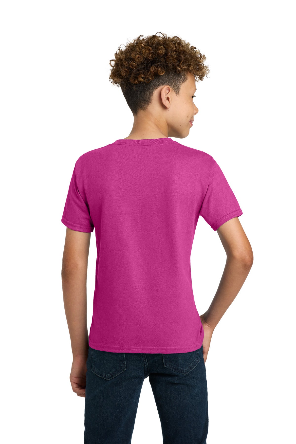 Gildan - Youth Ultra Cotton 100% US Cotton T-Shirt. 2000B - Heliconia - back