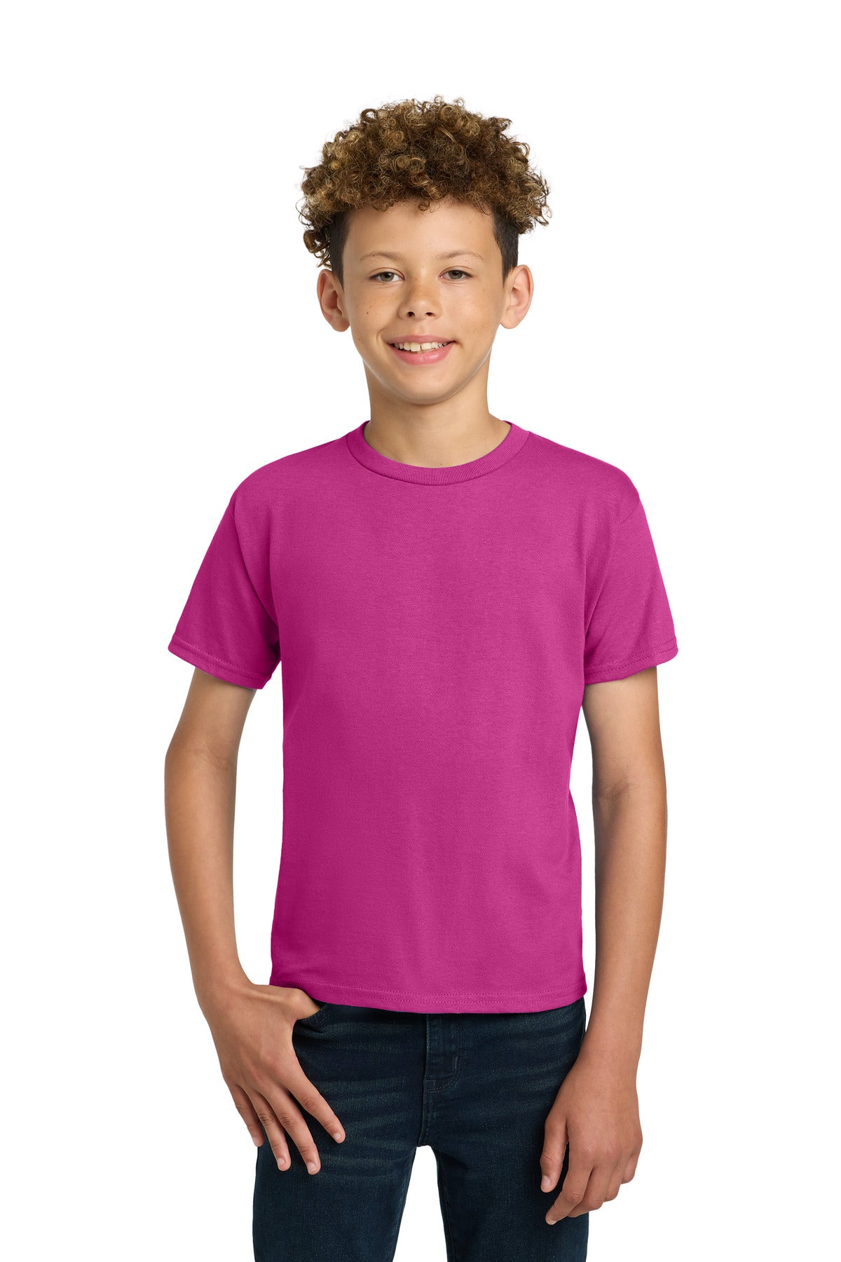Gildan - Youth Ultra Cotton 100% US Cotton T-Shirt. 2000B - Heliconia - front