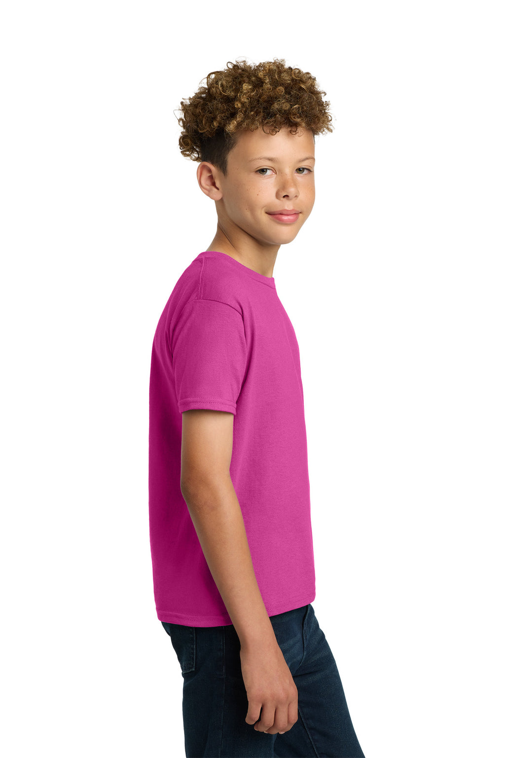 Gildan - Youth Ultra Cotton 100% US Cotton T-Shirt. 2000B - Heliconia - side