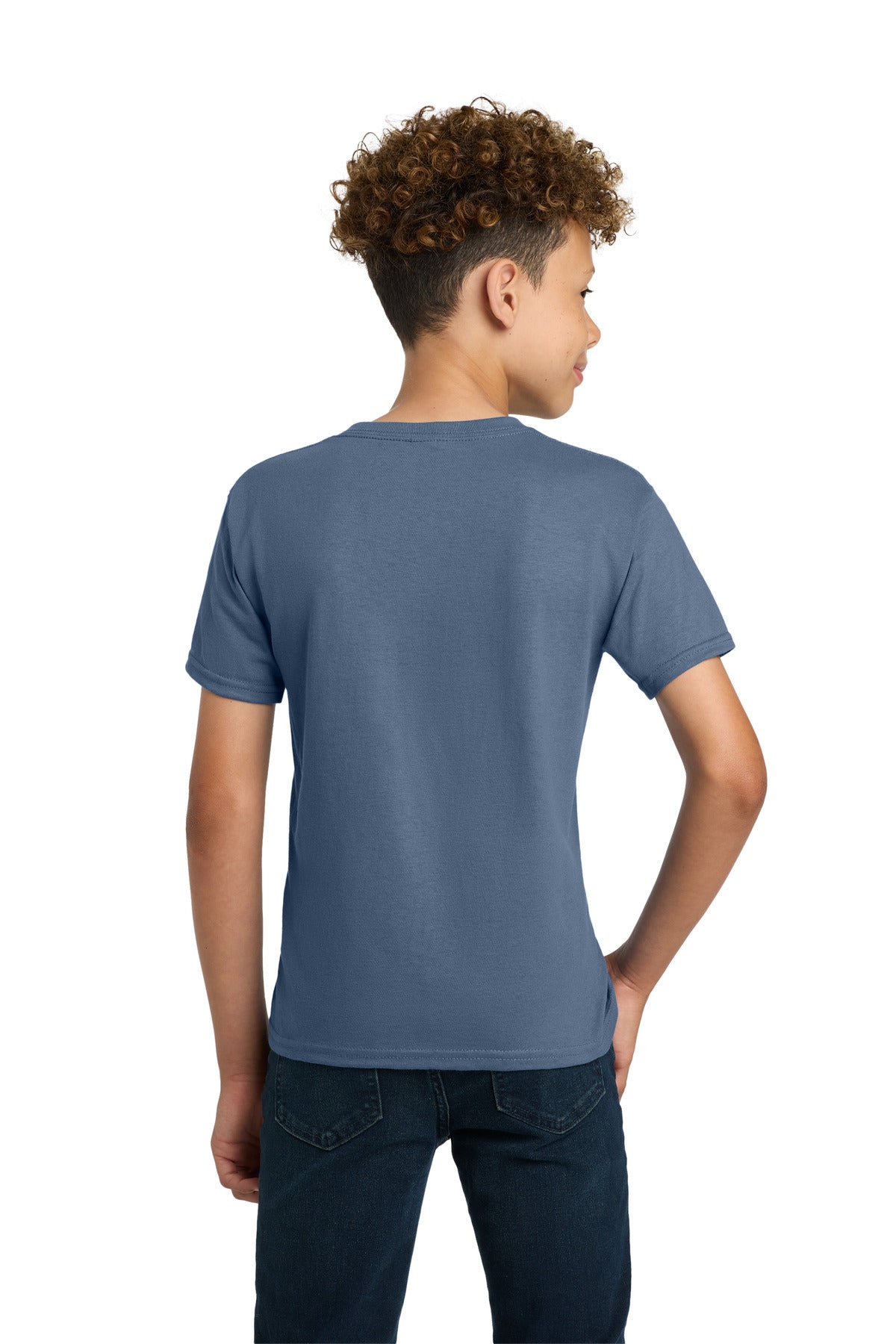 Gildan - Youth Ultra Cotton 100% US Cotton T-Shirt. 2000B - Indigo Blue - back