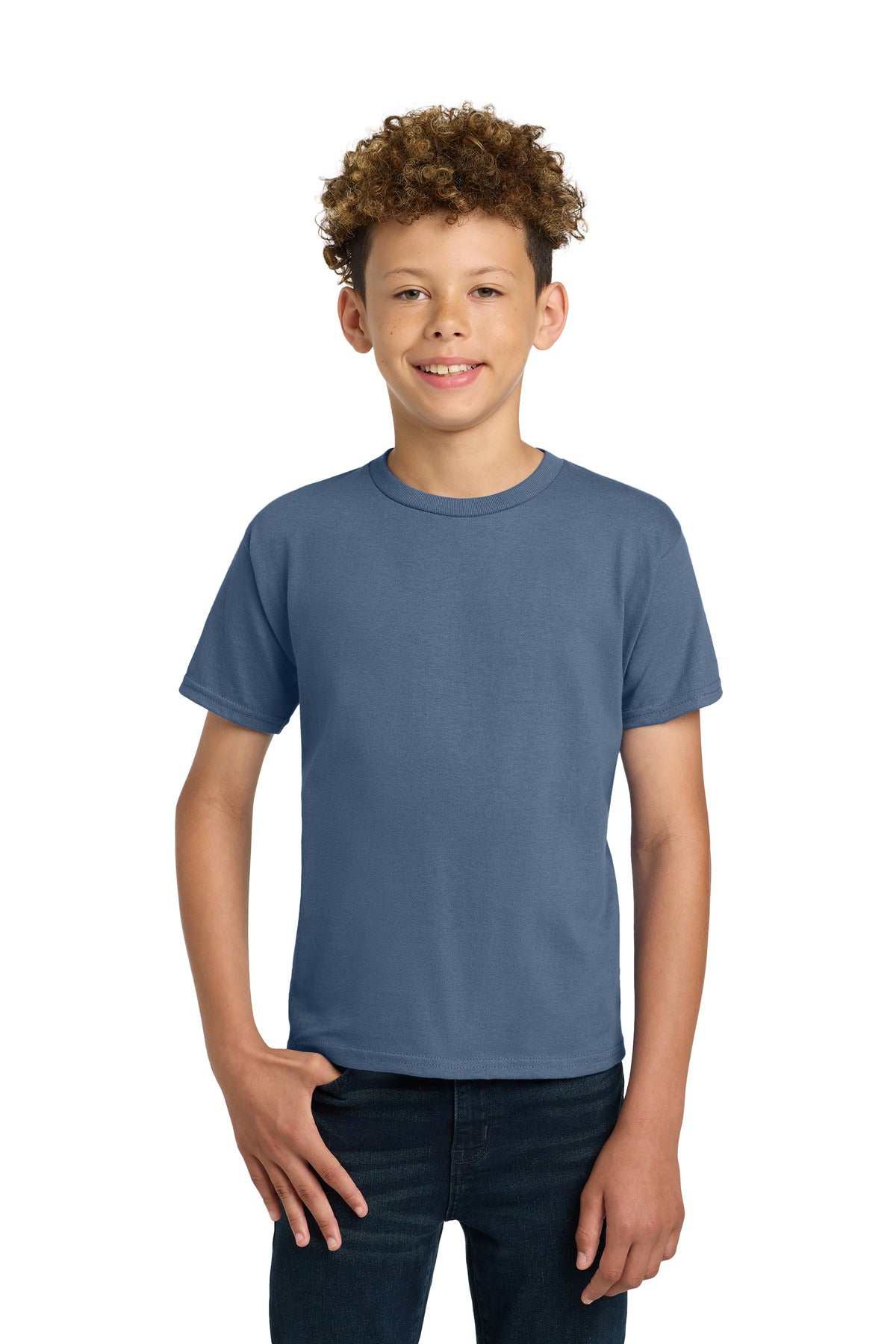 Gildan - Youth Ultra Cotton 100% US Cotton T-Shirt. 2000B - Indigo Blue - front