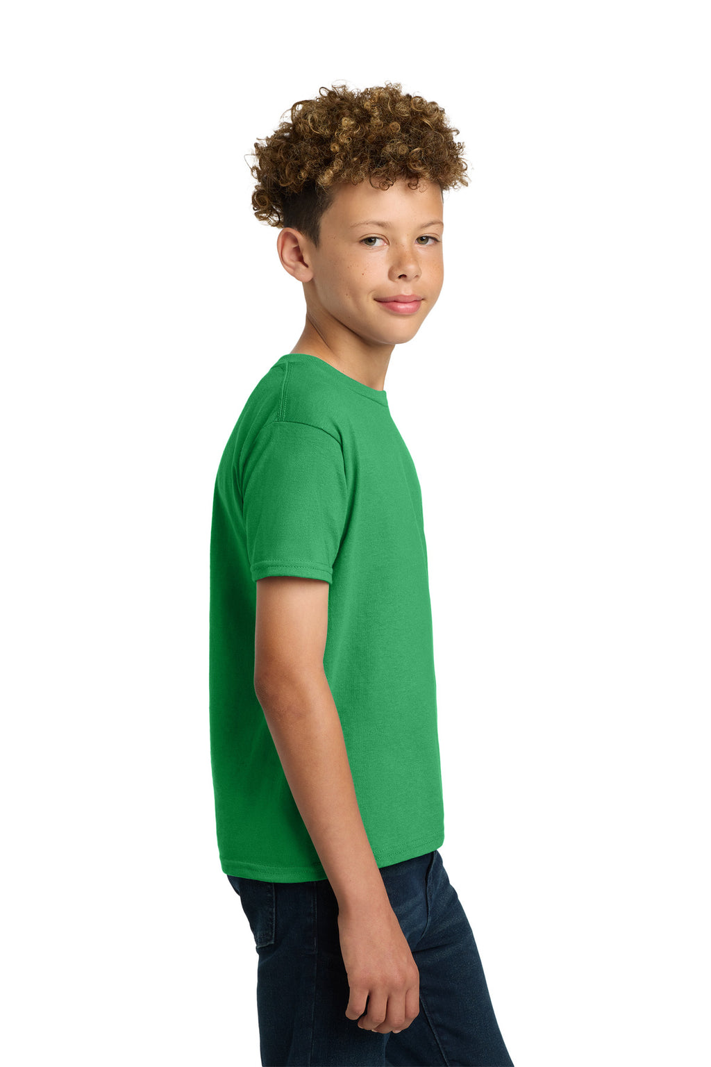 Gildan - Youth Ultra Cotton 100% US Cotton T-Shirt. 2000B - Irish Green - side