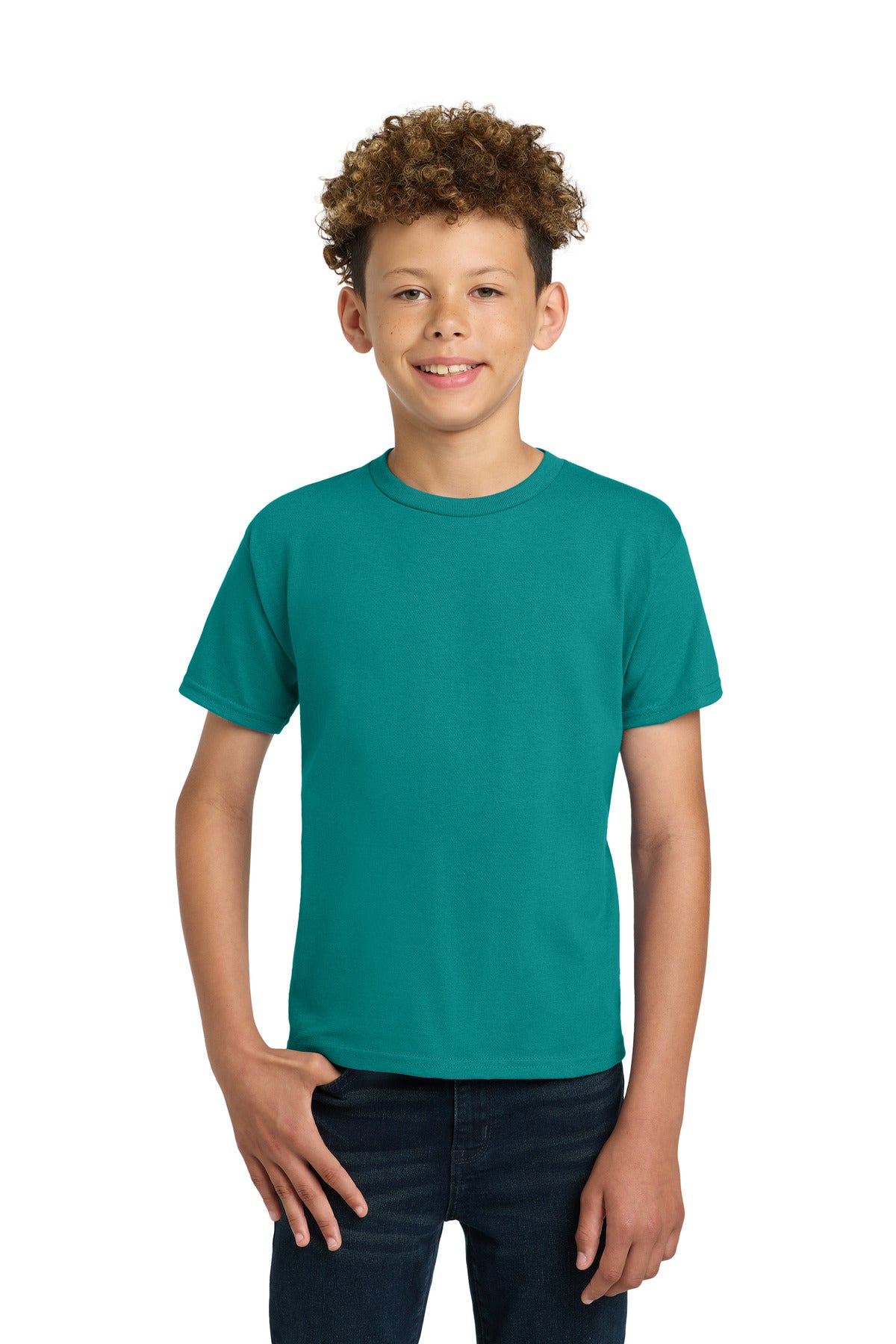 Gildan - Youth Ultra Cotton 100% US Cotton T-Shirt. 2000B - Jade Dome - front