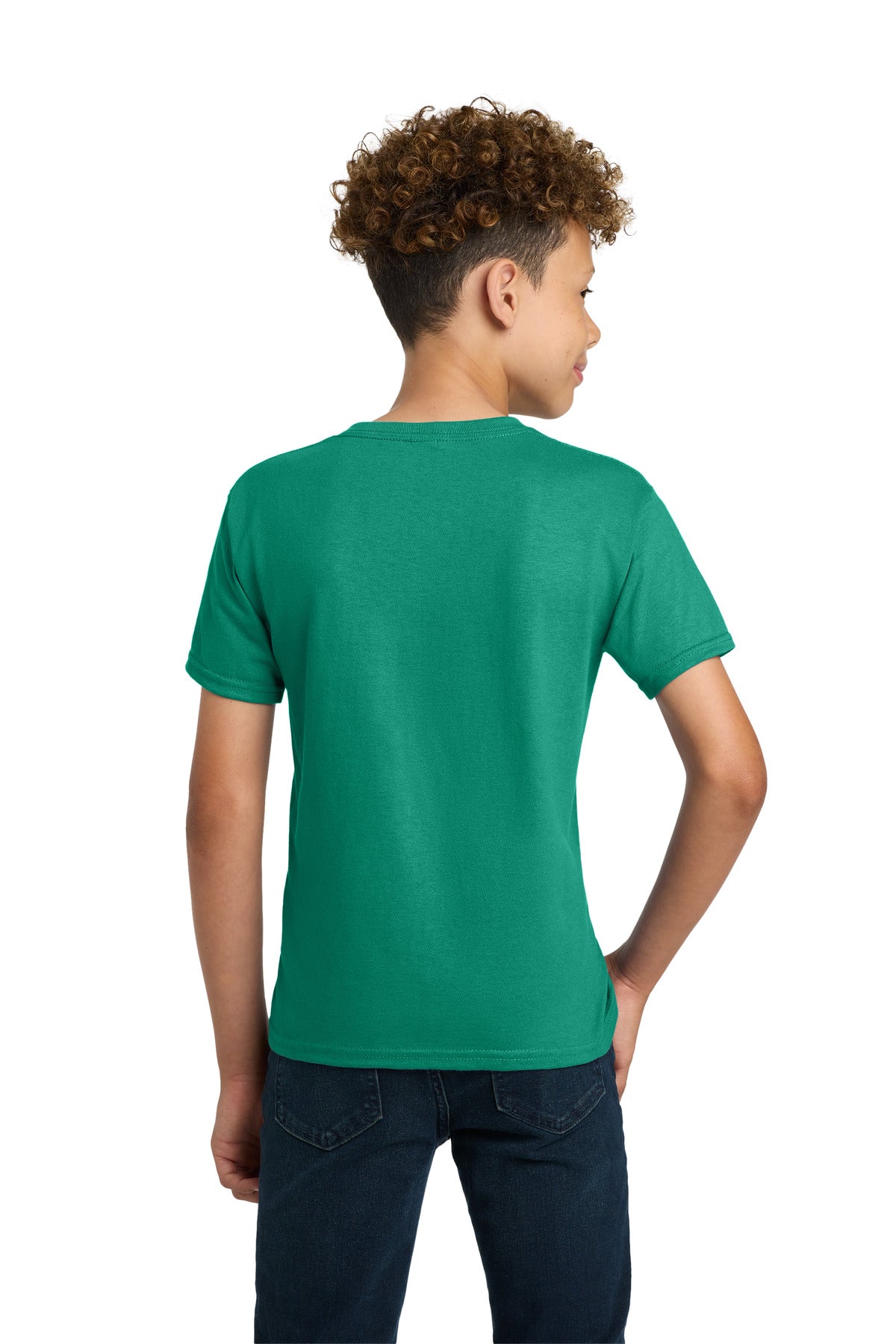 Gildan - Youth Ultra Cotton 100% US Cotton T-Shirt. 2000B - Kelly Green - back