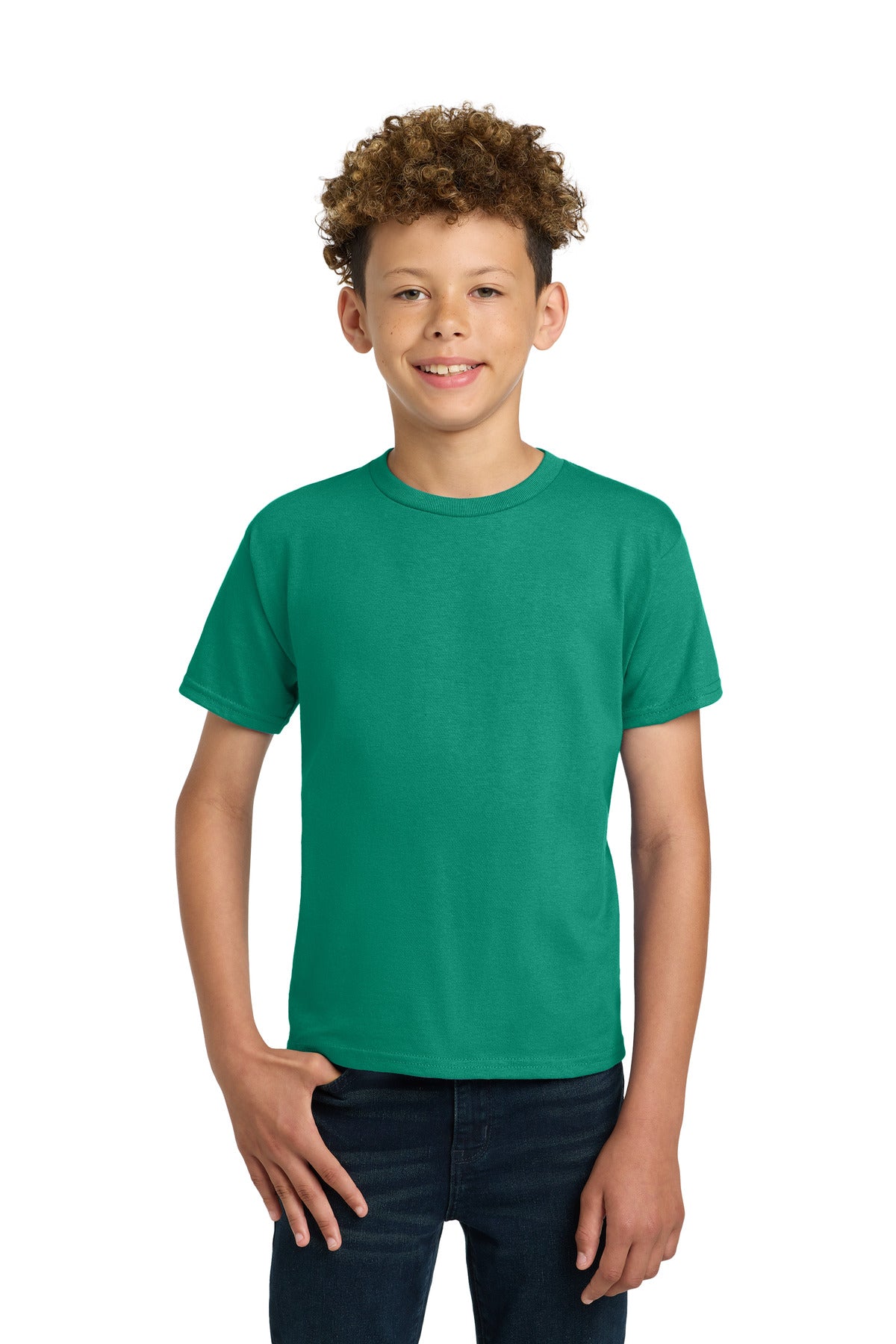 Gildan - Youth Ultra Cotton 100% US Cotton T-Shirt. 2000B - Kelly Green - front