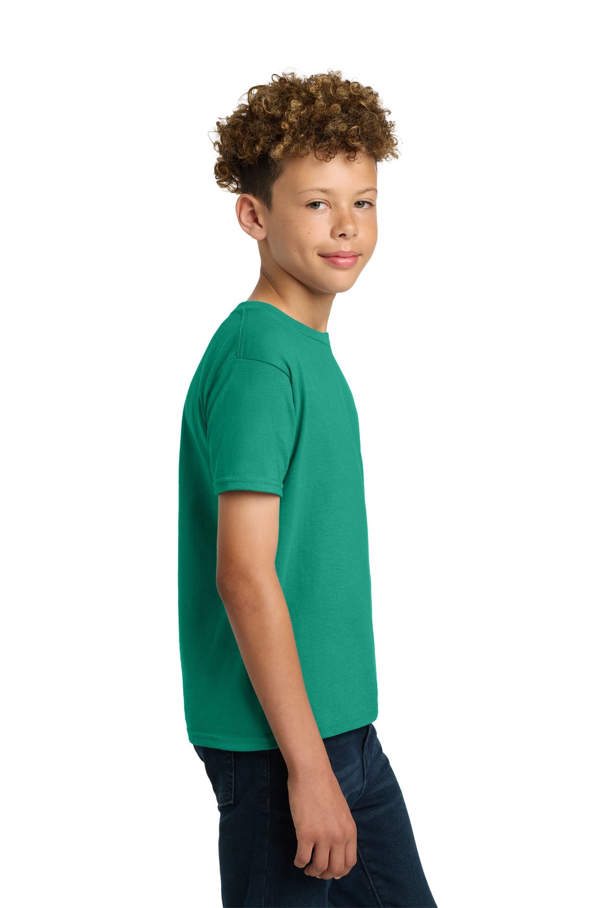 Gildan - Youth Ultra Cotton 100% US Cotton T-Shirt. 2000B - Kelly Green - side