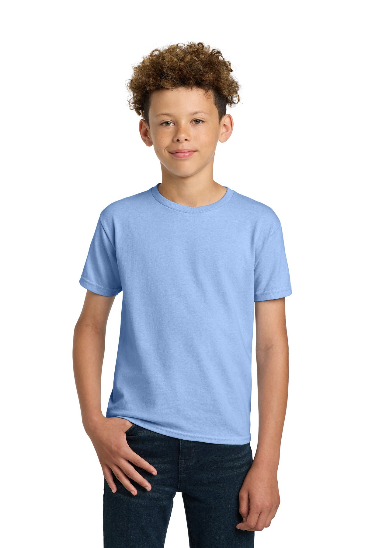 Gildan - Youth Ultra Cotton 100% US Cotton T-Shirt. 2000B - Light Blue - front