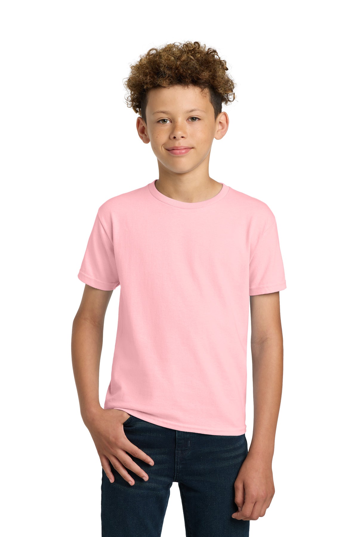 Gildan - Youth Ultra Cotton 100% US Cotton T-Shirt. 2000B - Light Pink - front
