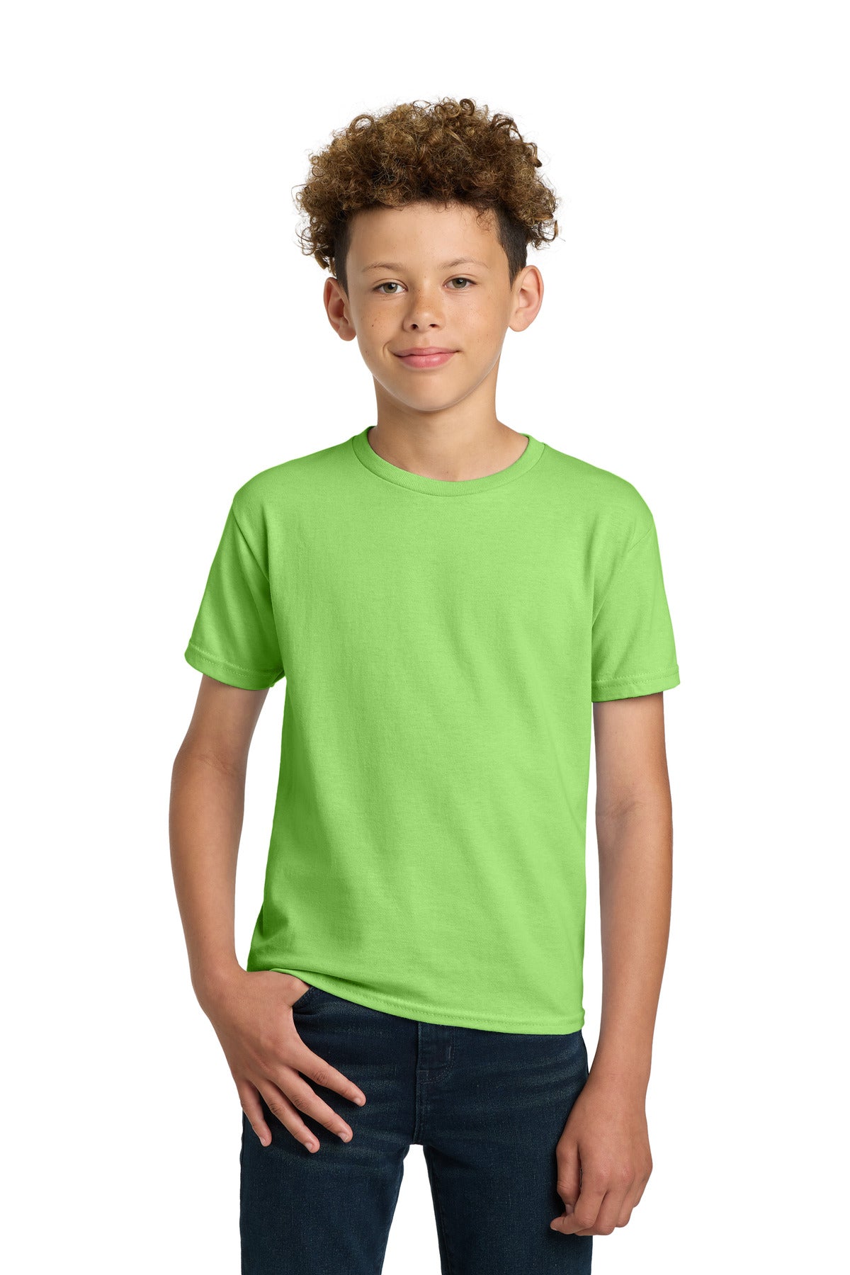 Gildan - Youth Ultra Cotton 100% US Cotton T-Shirt. 2000B - Lime - front