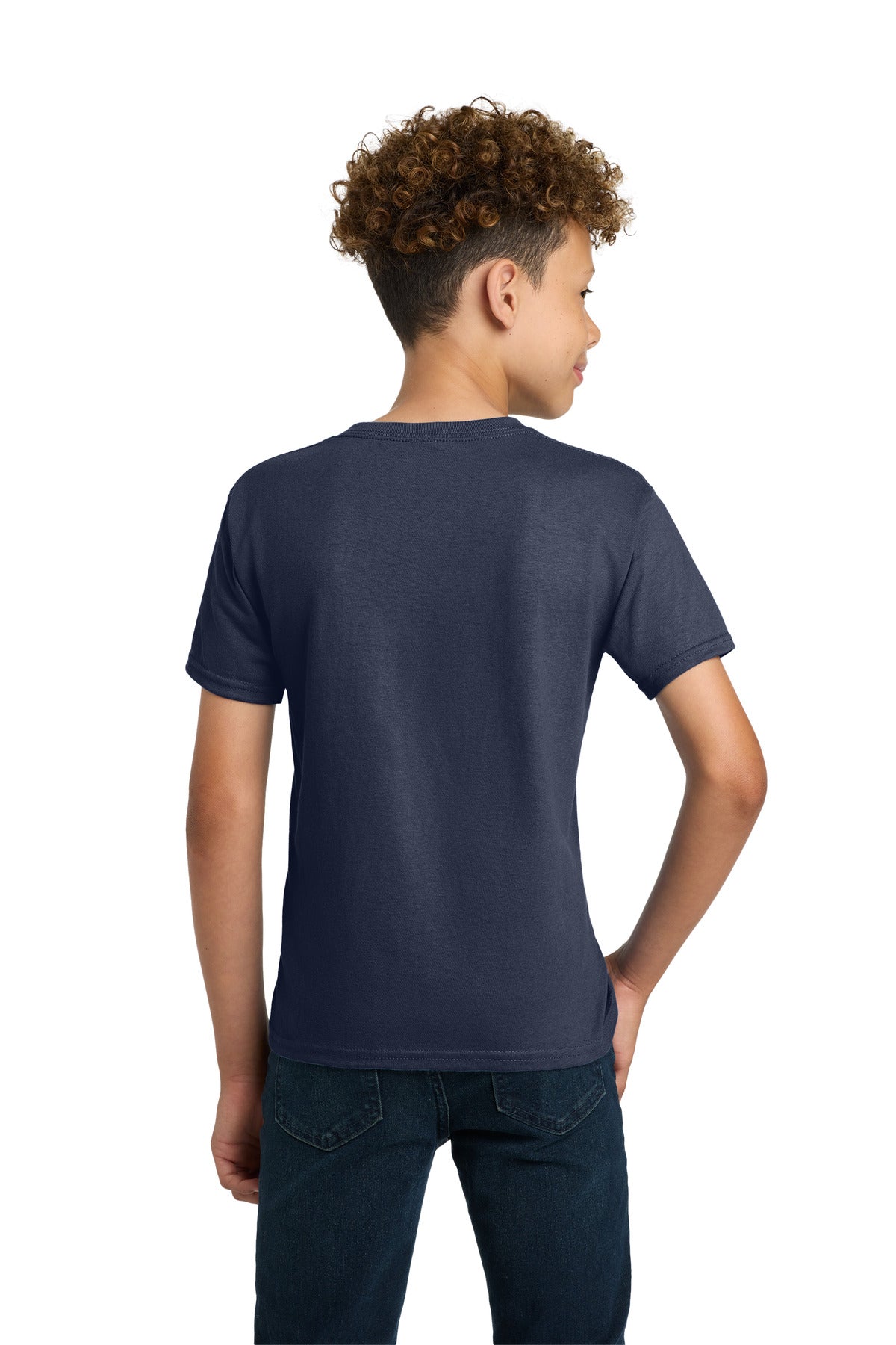Gildan - Youth Ultra Cotton 100% US Cotton T-Shirt. 2000B - Navy - back