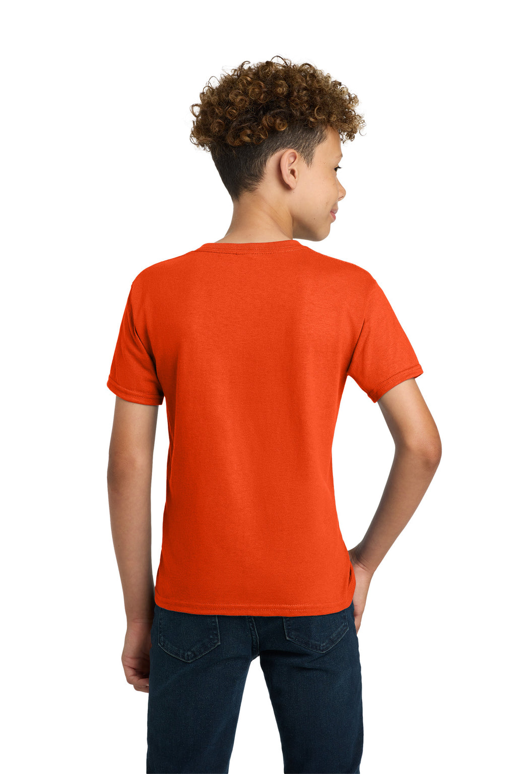Gildan - Youth Ultra Cotton 100% US Cotton T-Shirt. 2000B - Orange - back