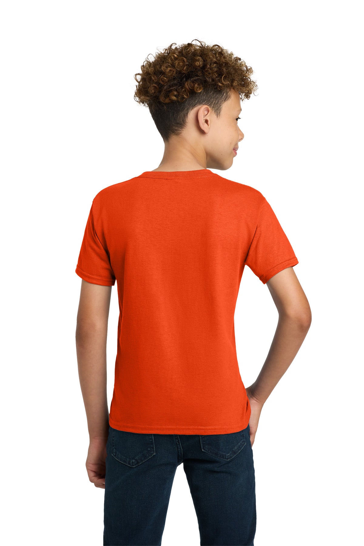 Gildan - Youth Ultra Cotton 100% US Cotton T-Shirt. 2000B - Orange - back