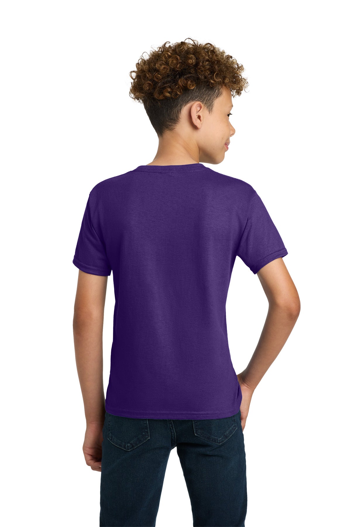 Gildan - Youth Ultra Cotton 100% US Cotton T-Shirt. 2000B - Purple - back