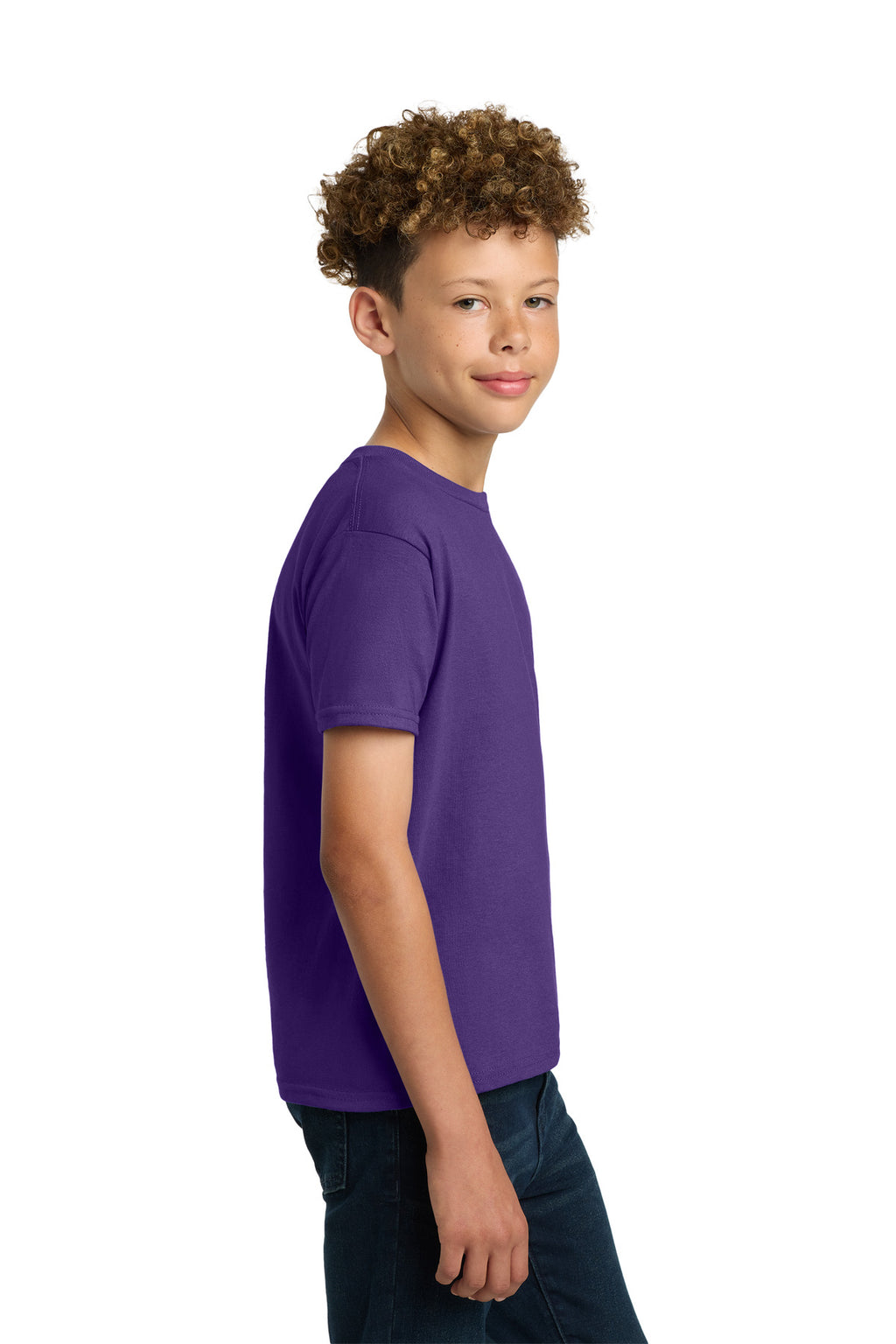 Gildan - Youth Ultra Cotton 100% US Cotton T-Shirt. 2000B - Purple - side