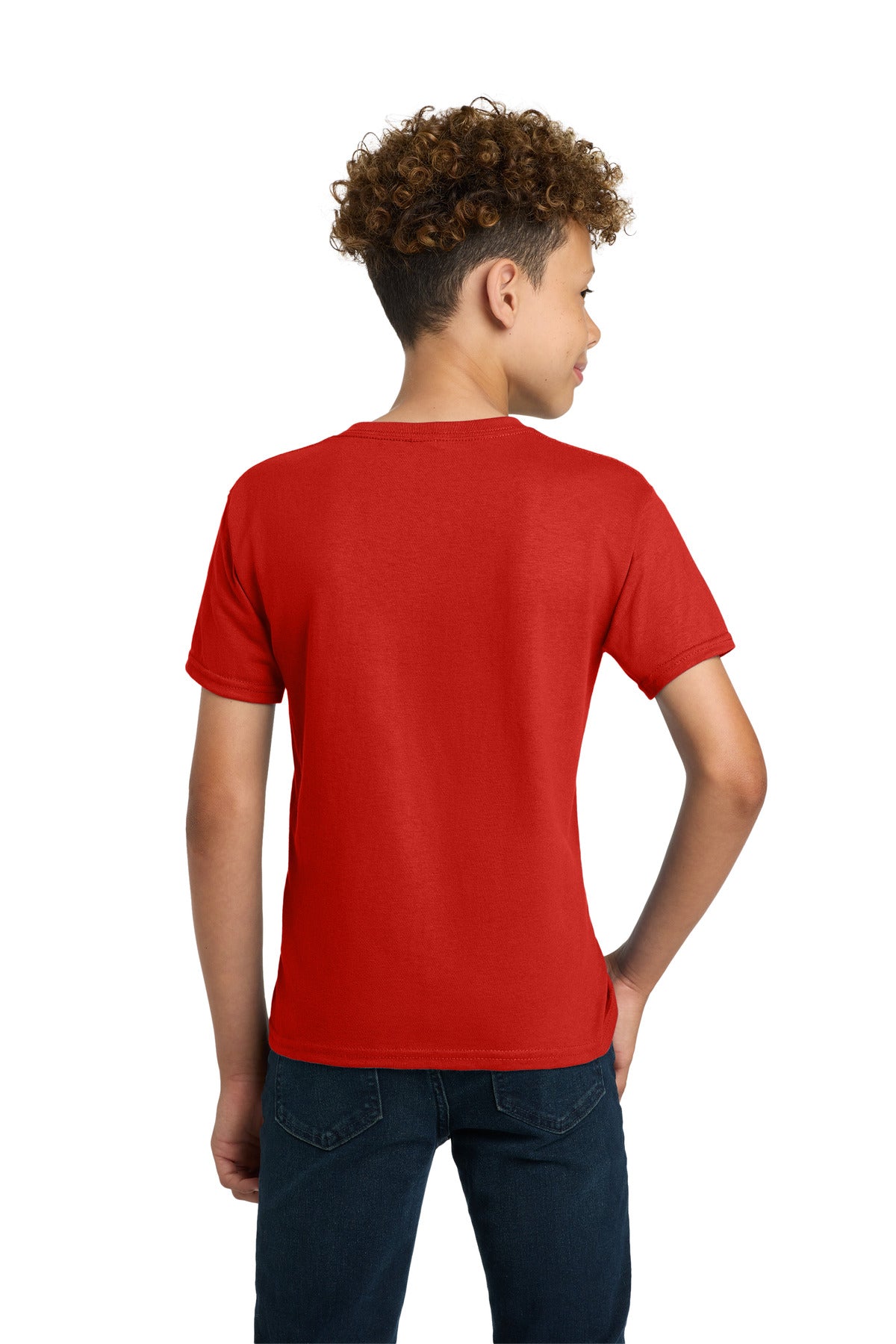 Gildan - Youth Ultra Cotton 100% US Cotton T-Shirt. 2000B - Red - back